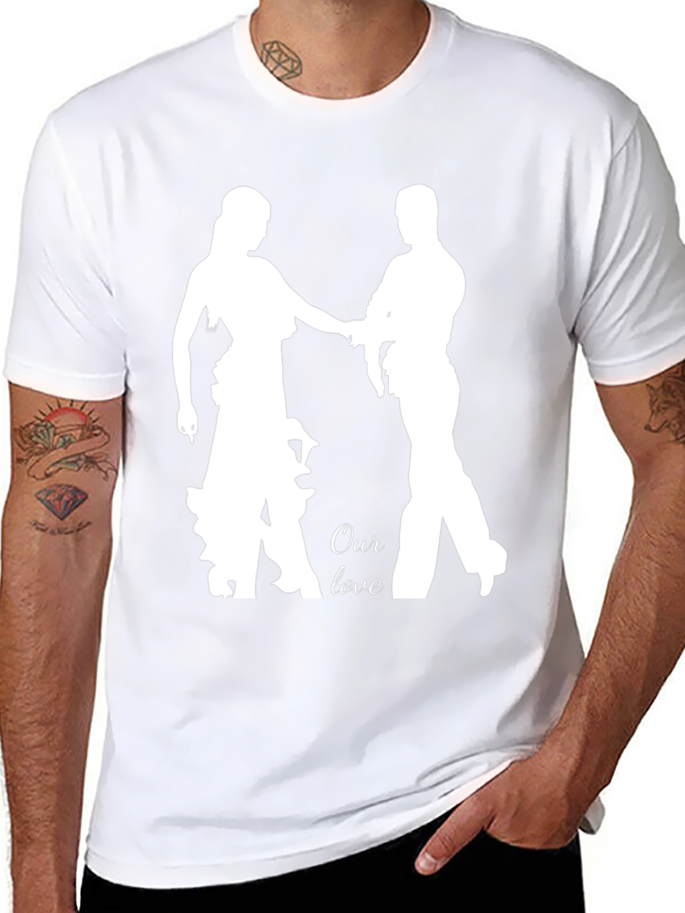 Romantic Our Love Dance Silhouette T-Shirt