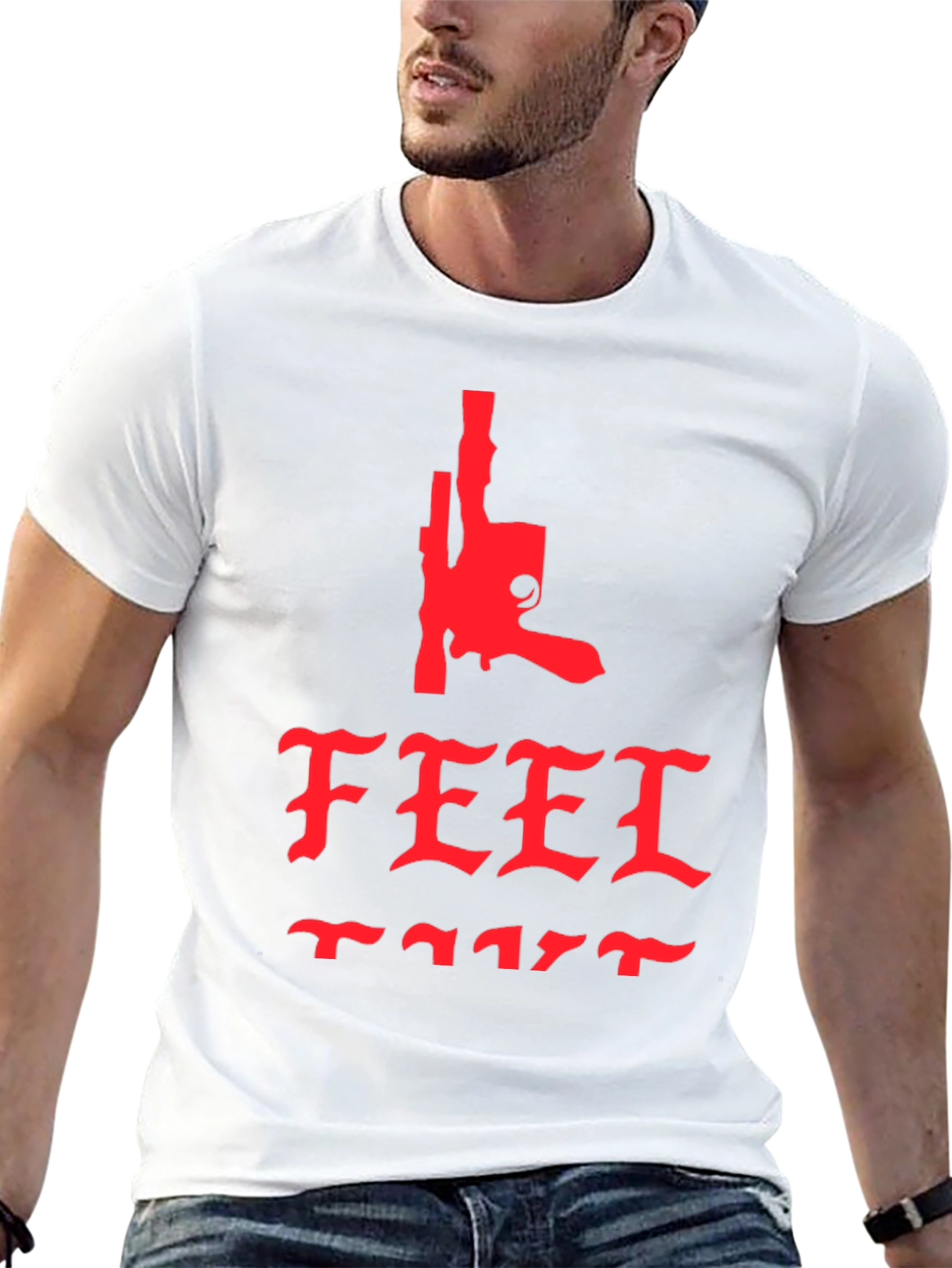 Edgy Feel Like Graphic Tee - Black