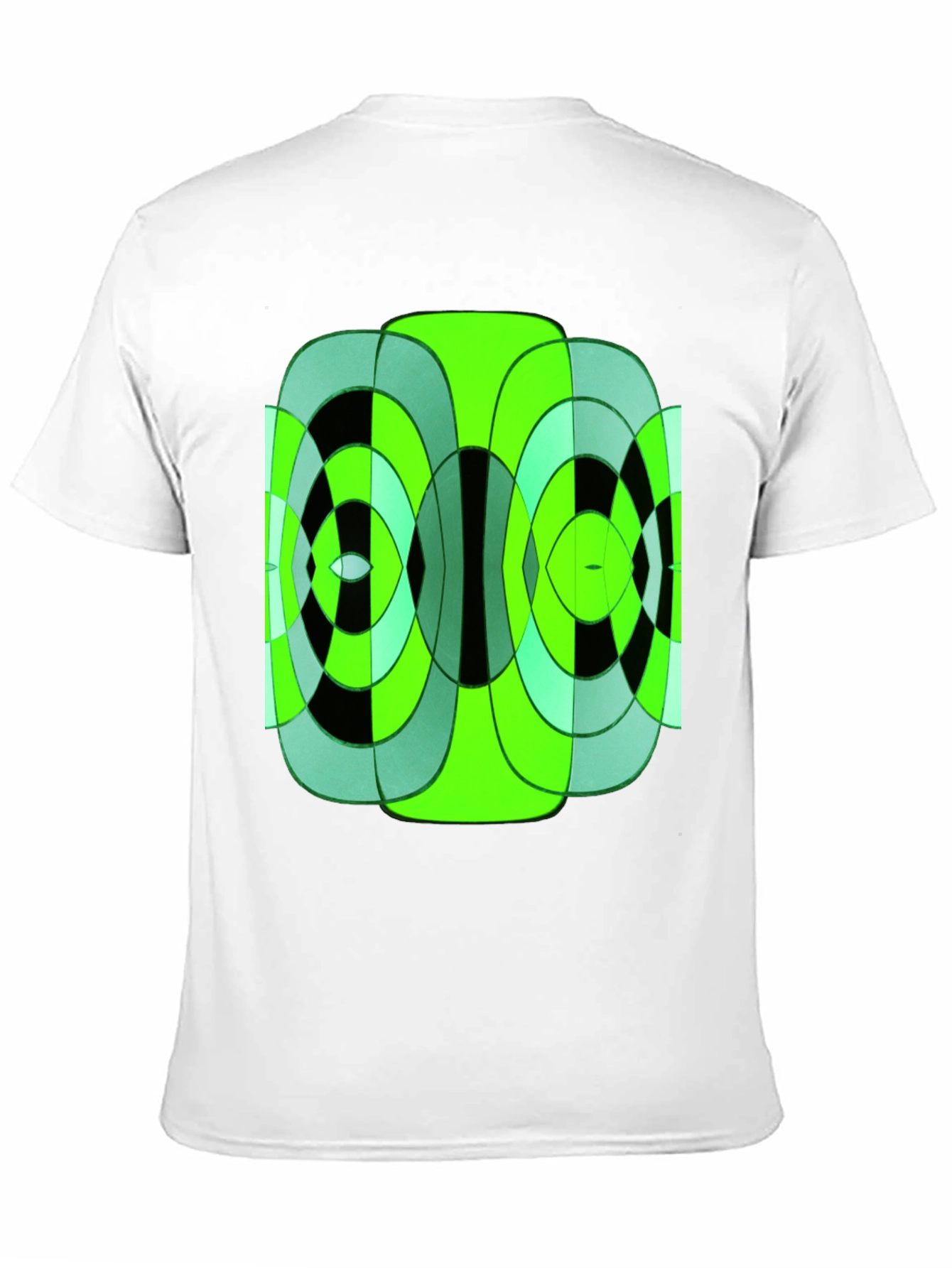 Abstract Geometric Green & Black T-Shirt