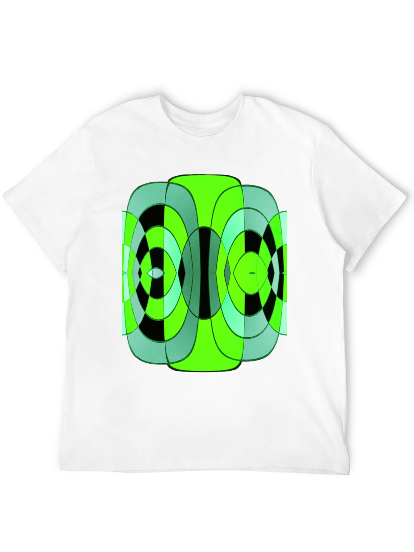 Abstract Geometric Green & Black T-Shirt