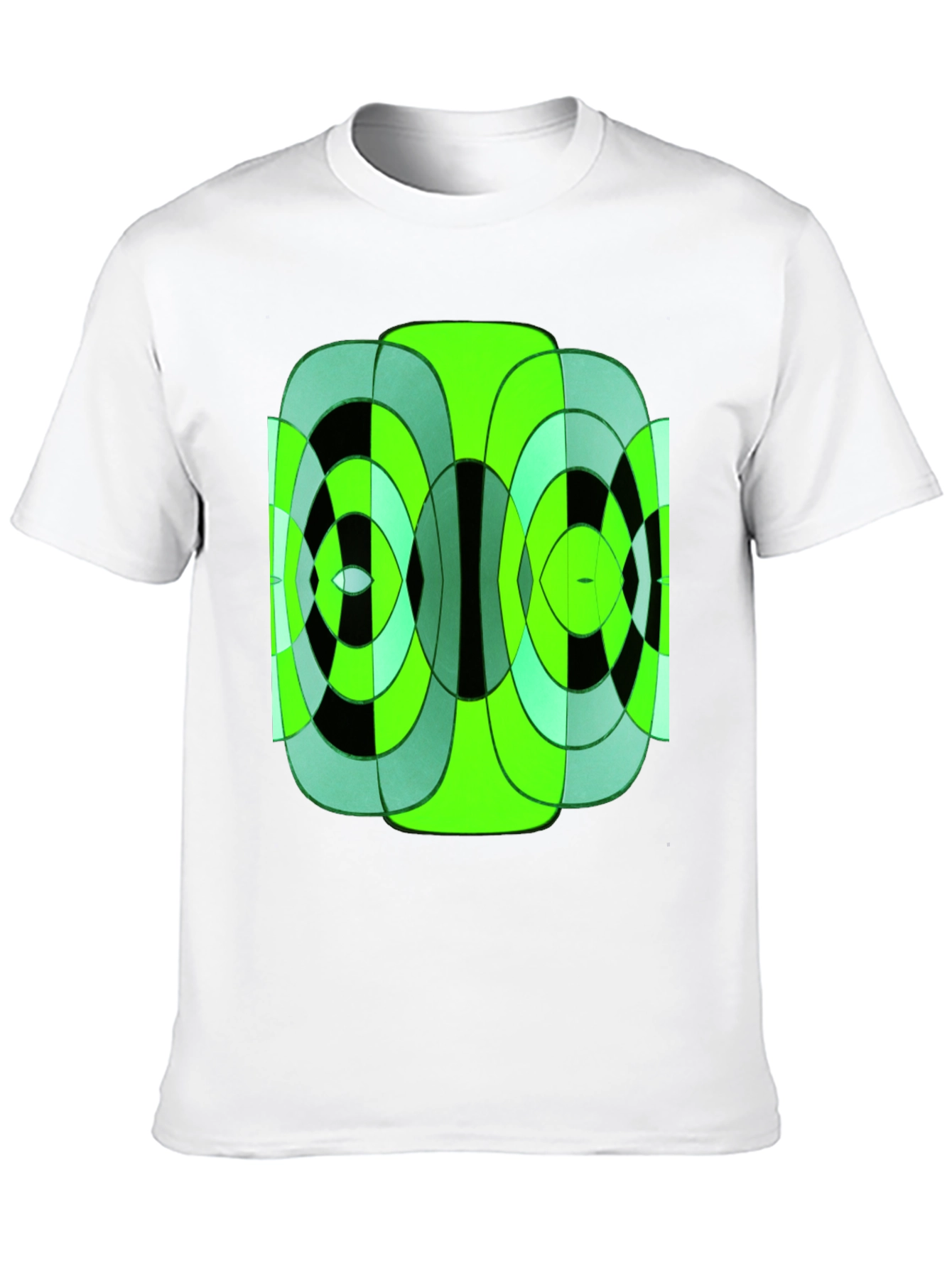 Abstract Geometric Green & Black T-Shirt