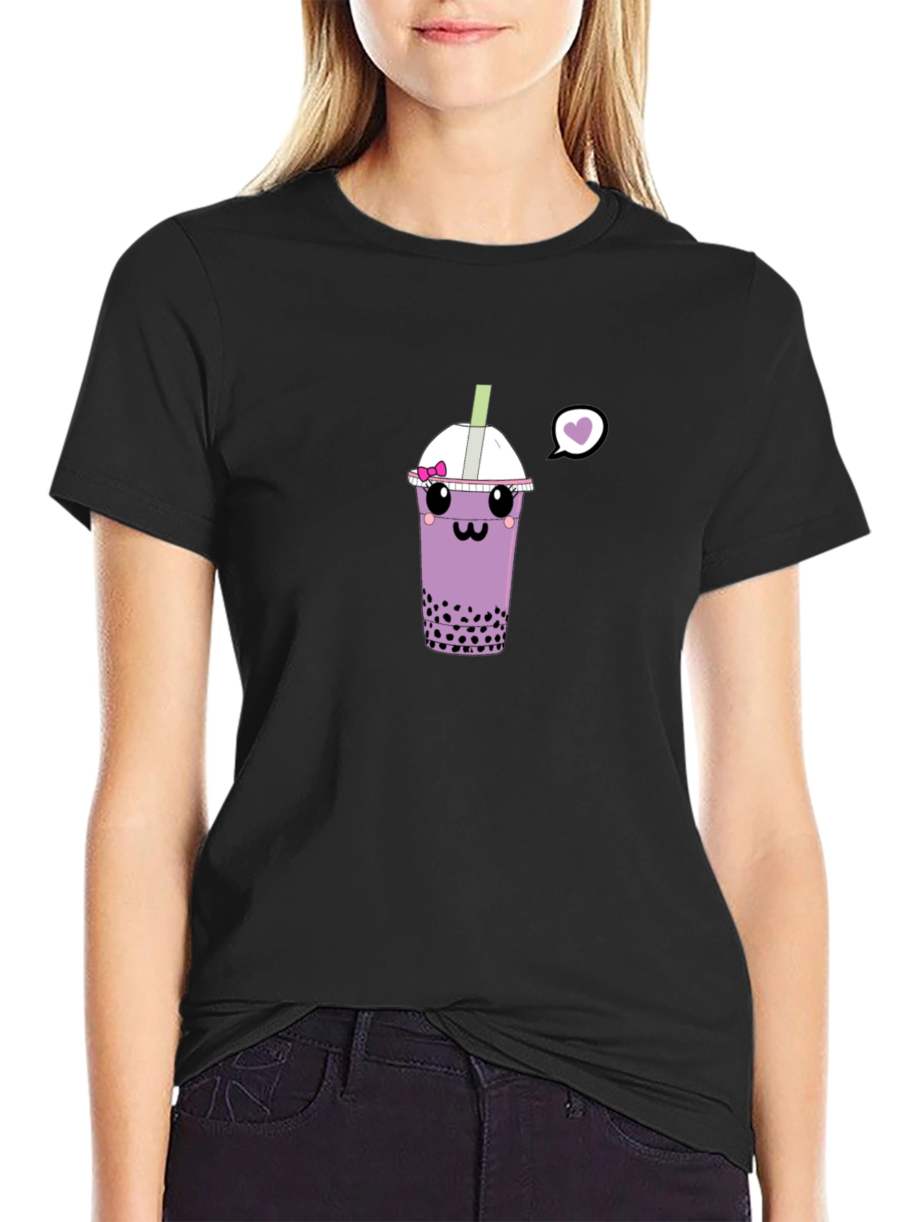 Cute Bubble Tea Graphic T-Shirt