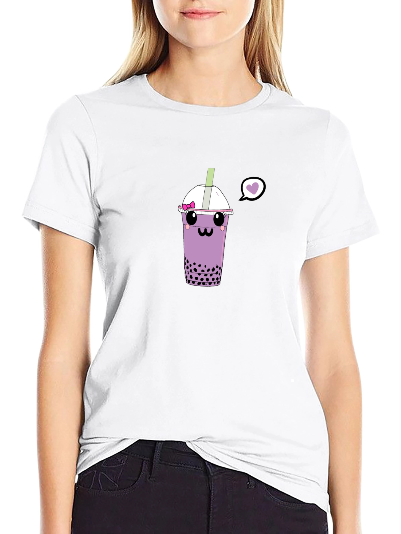 Cute Bubble Tea Graphic T-Shirt