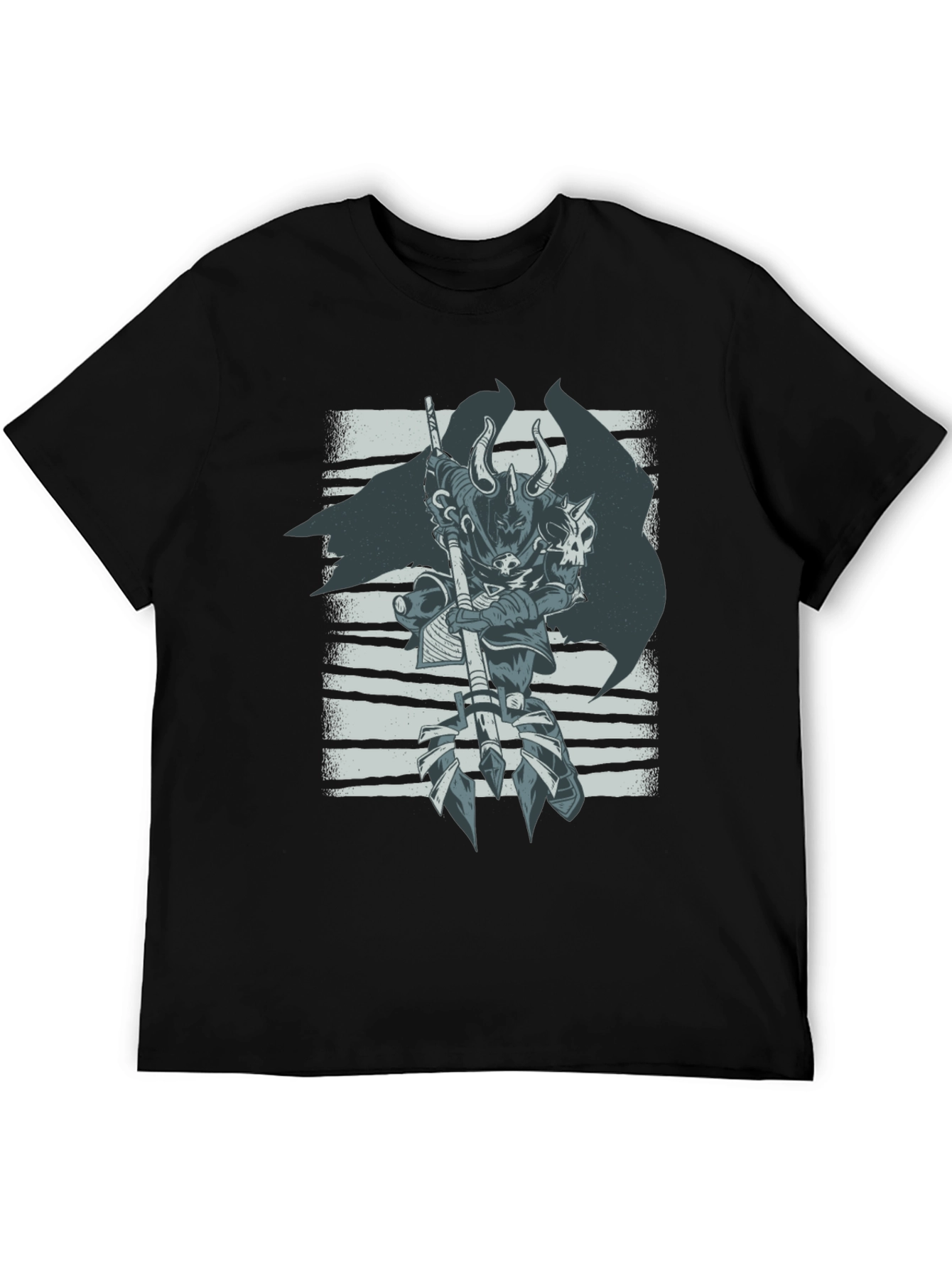 Warrior Graphic Print Black T-Shirt