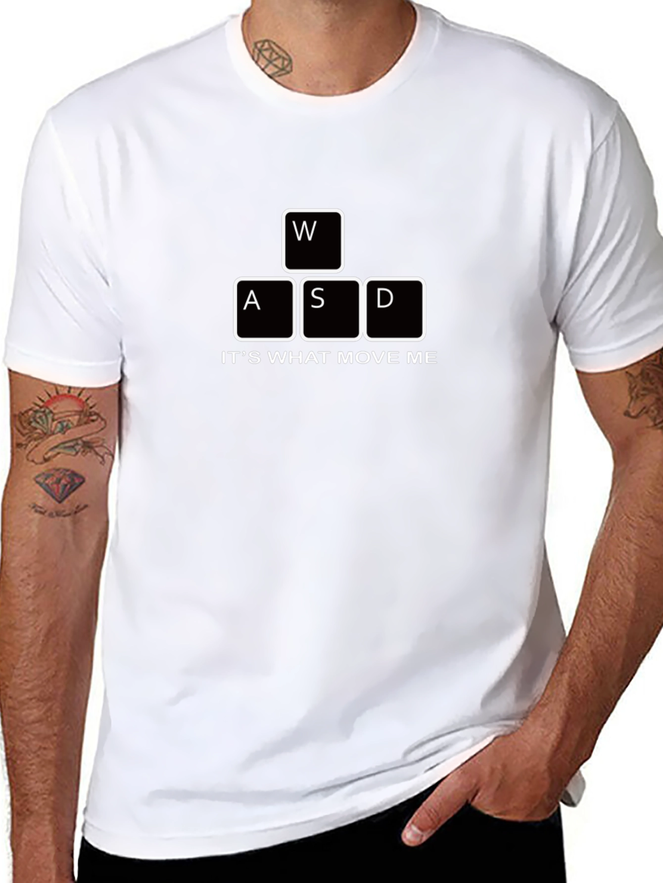 Gamer T-Shirt - WASD Keyboard Print