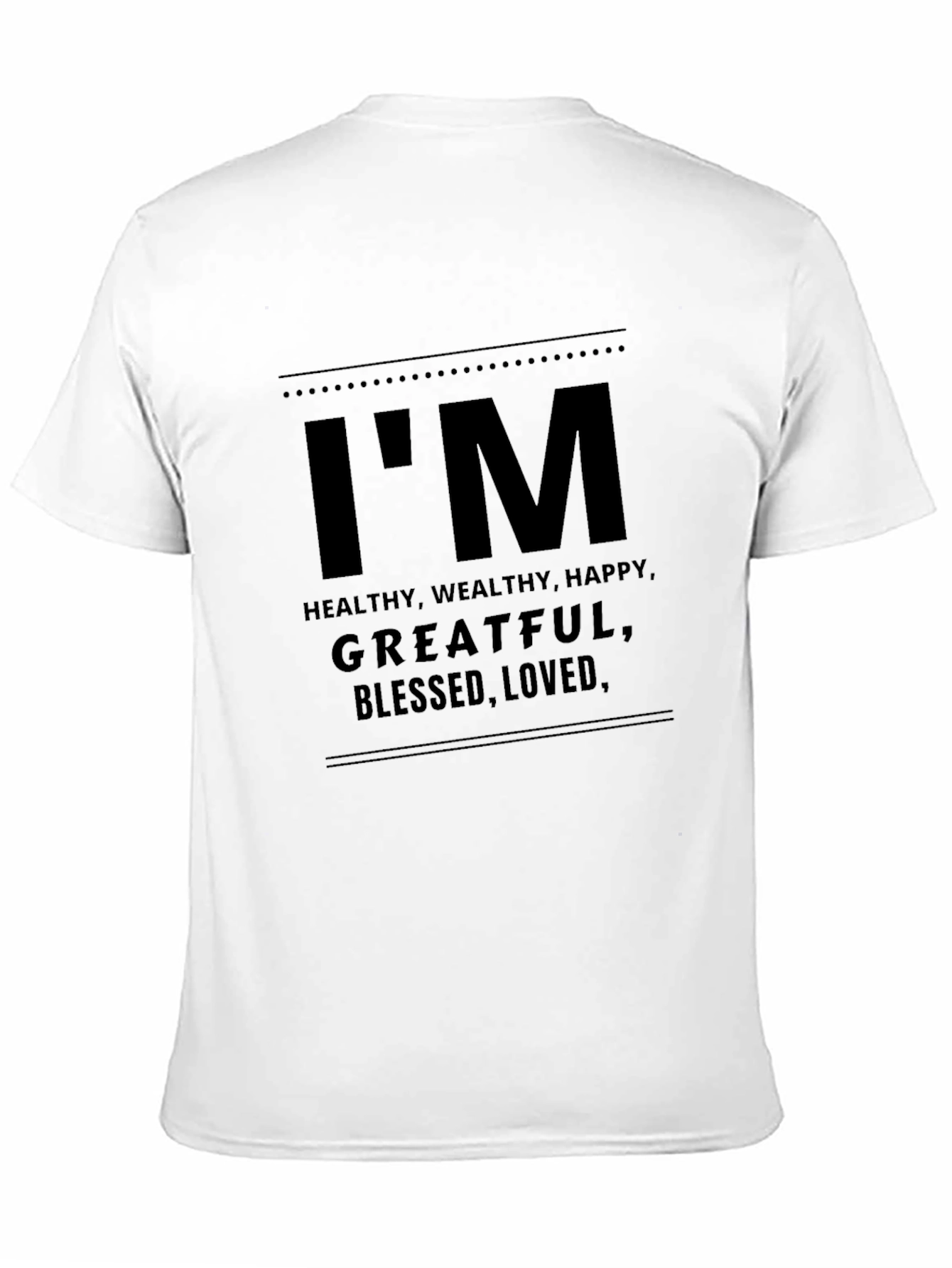Im Healthy Grateful Blessed Mens Black T-Shirt