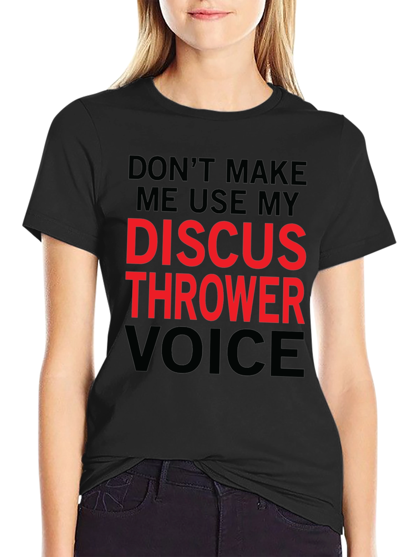Discus Thrower Voice T-Shirt - Funny Athlete Tee