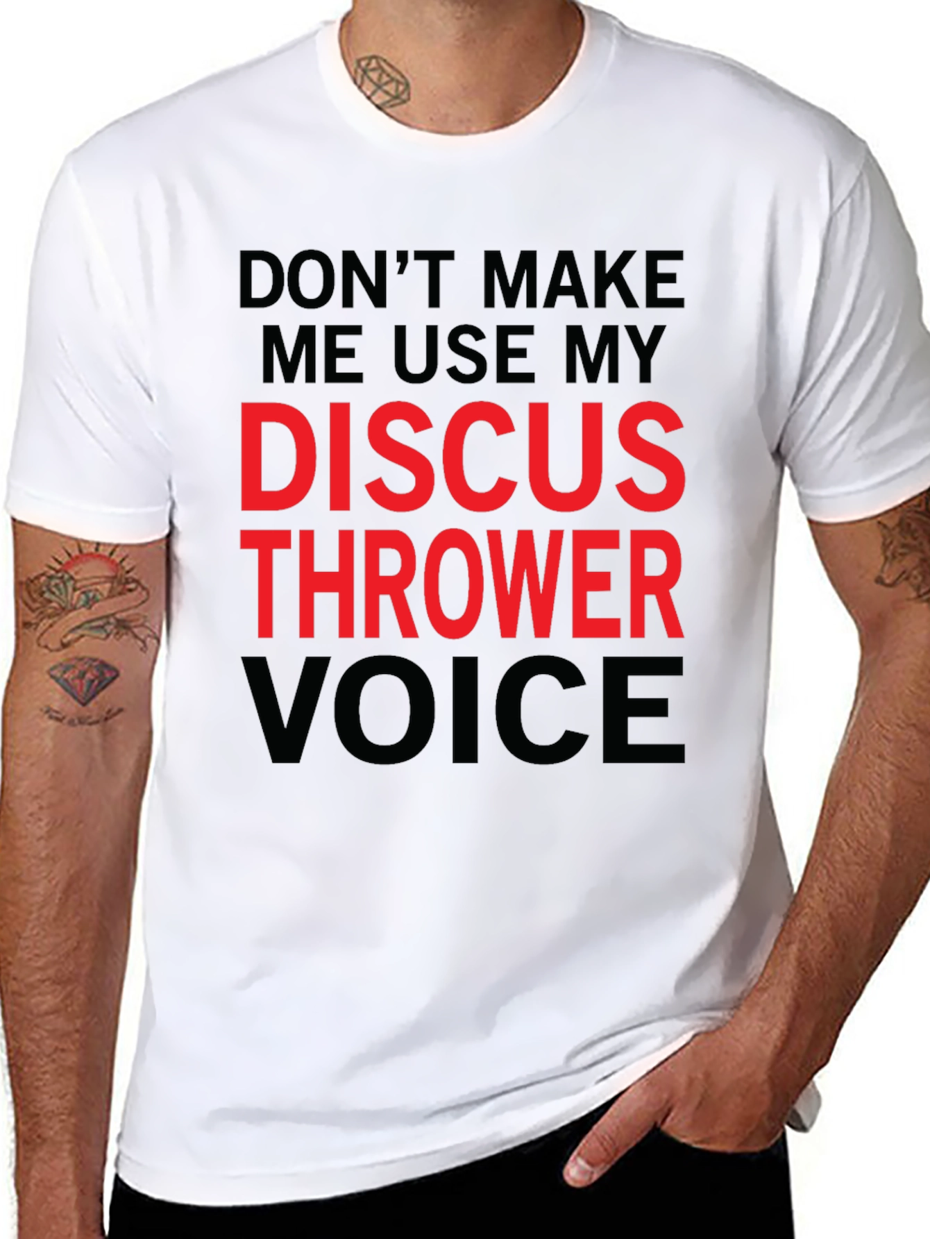 Discus Thrower Voice T-Shirt - Funny Athlete Tee