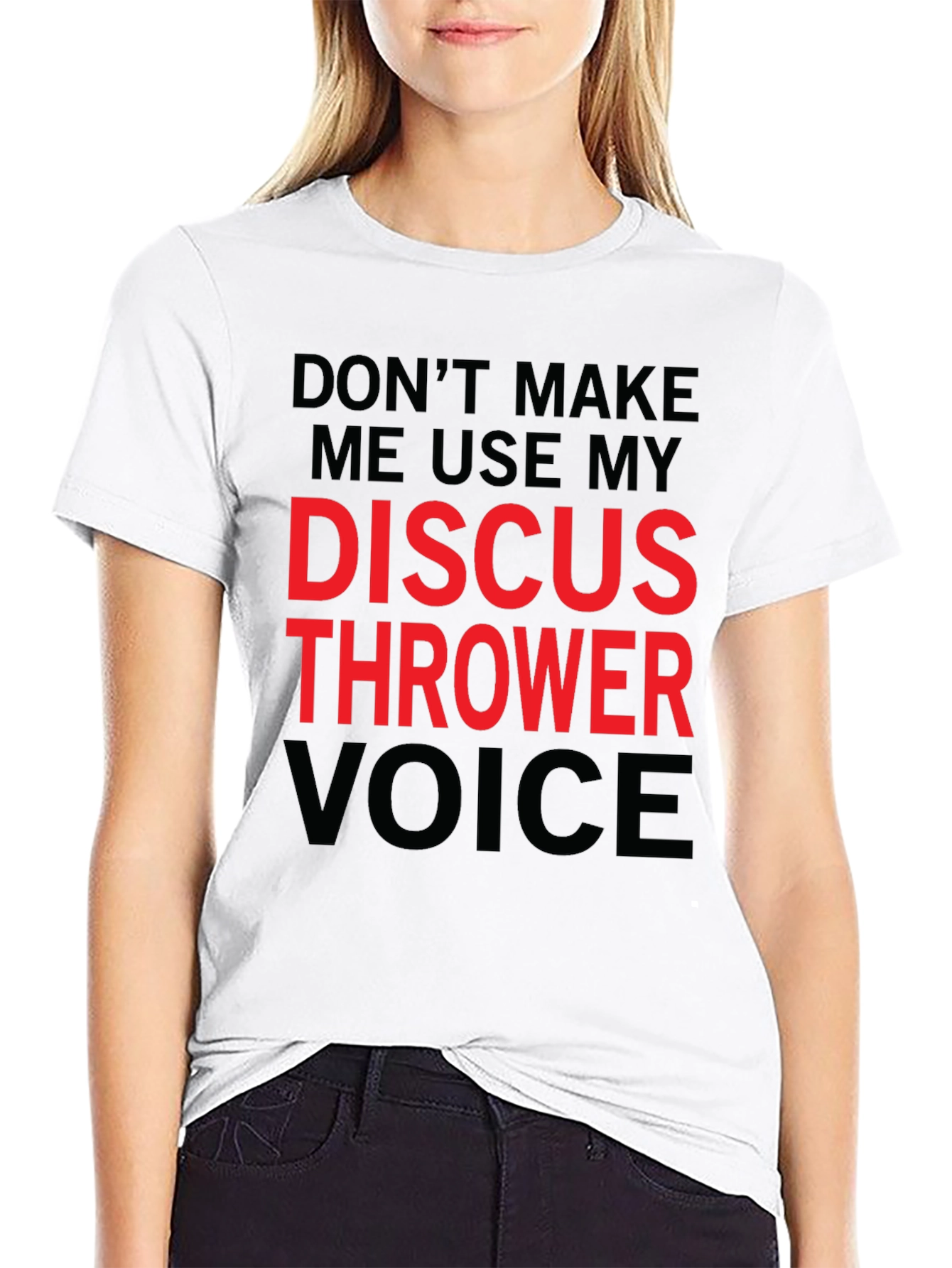 Discus Thrower Voice T-Shirt - Funny Athlete Tee
