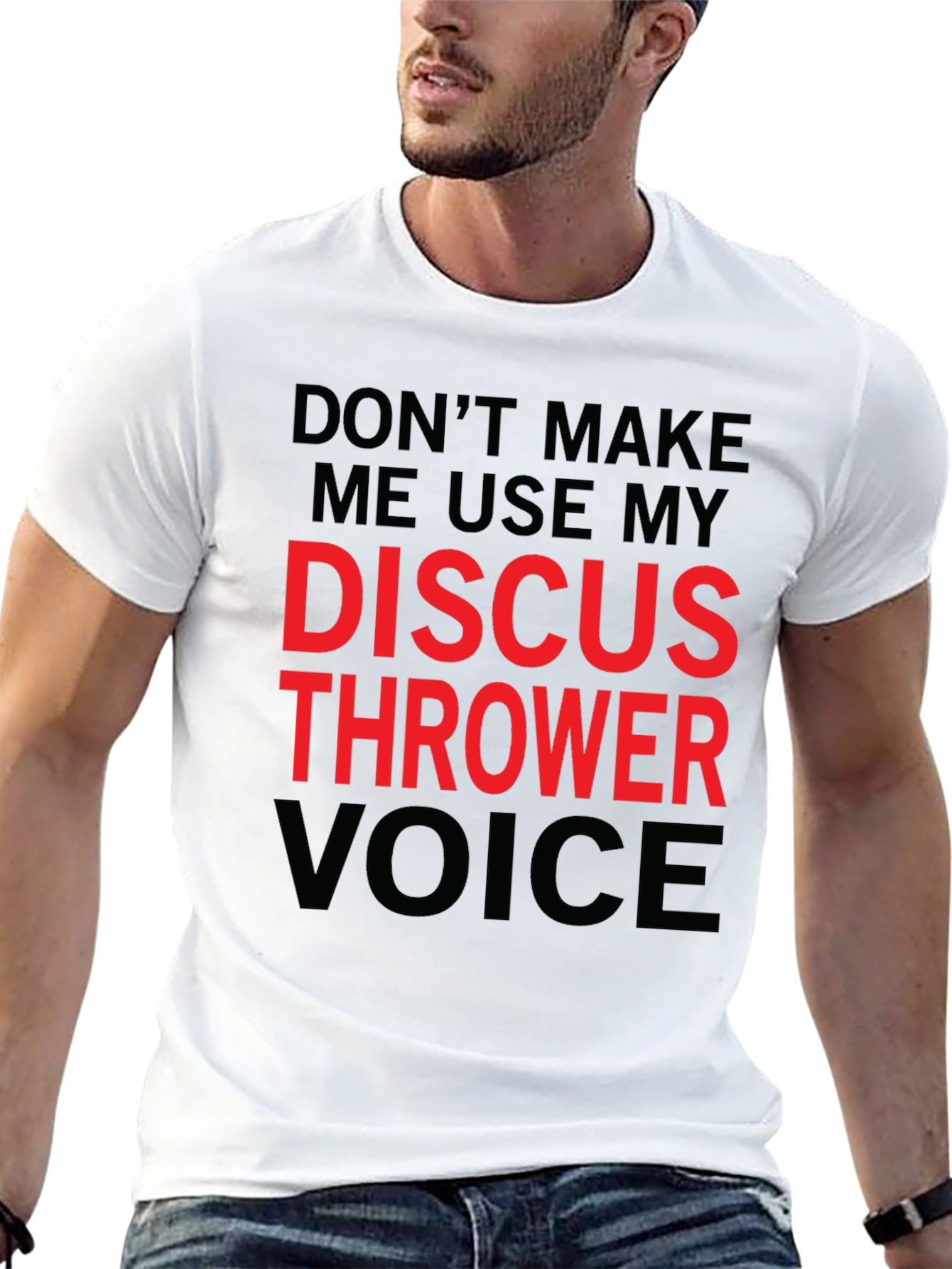 Discus Thrower Voice T-Shirt - Funny Athlete Tee