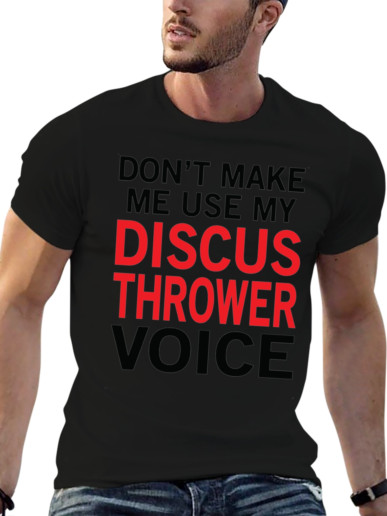 Discus Thrower Voice T-Shirt - Funny Athlete Tee