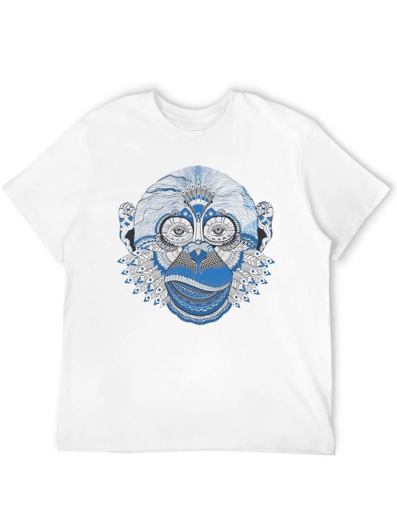 Monkey Graphic Print Black T-Shirt