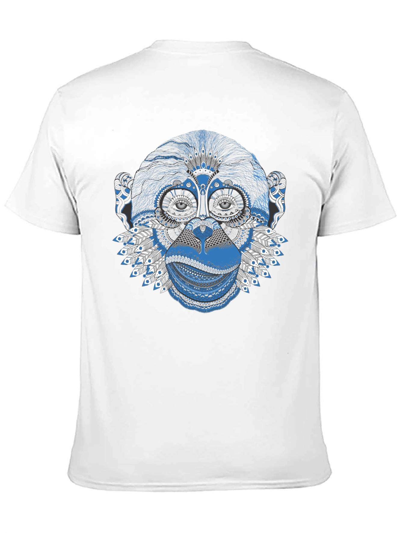 Monkey Graphic Print Black T-Shirt