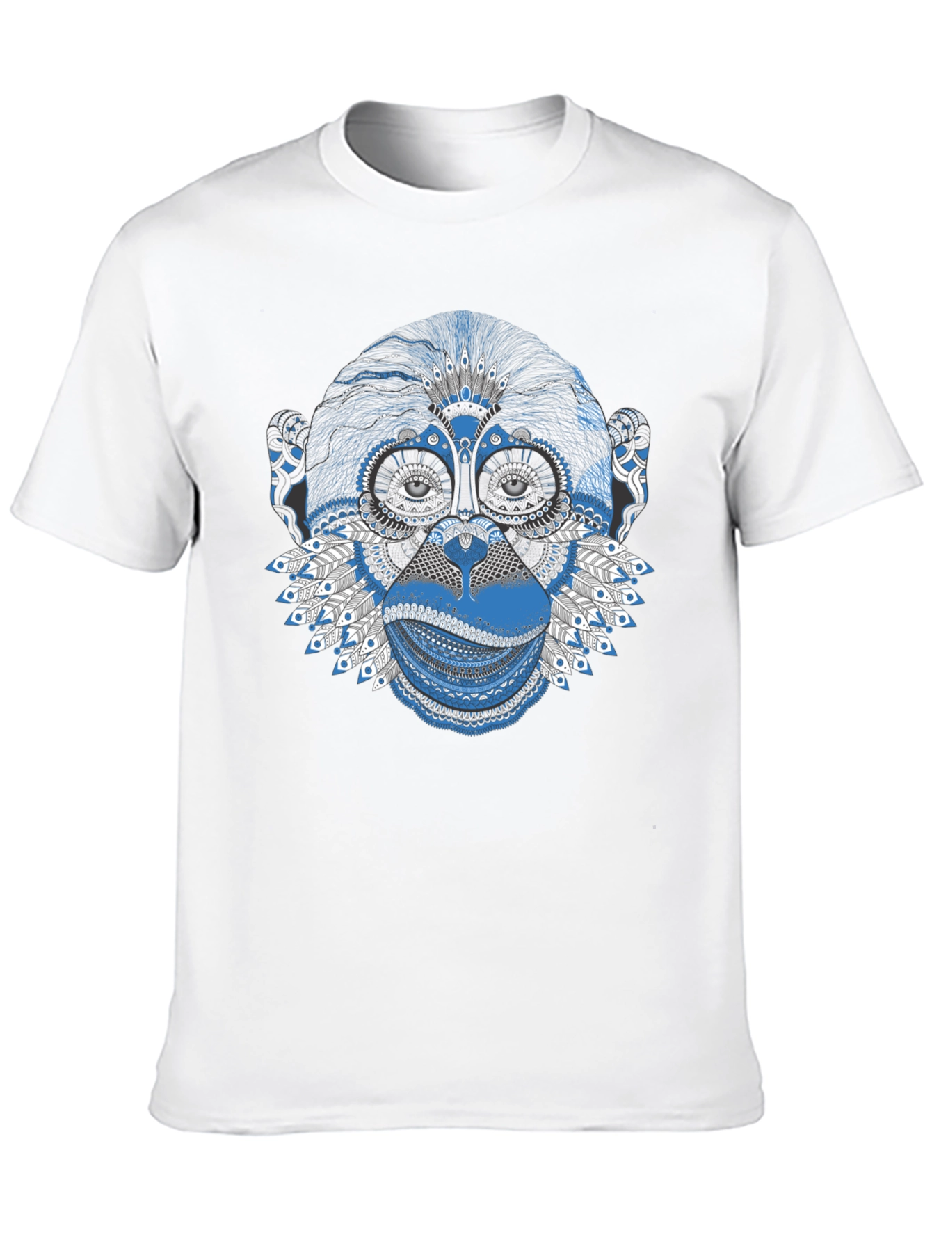 Monkey Graphic Print Black T-Shirt