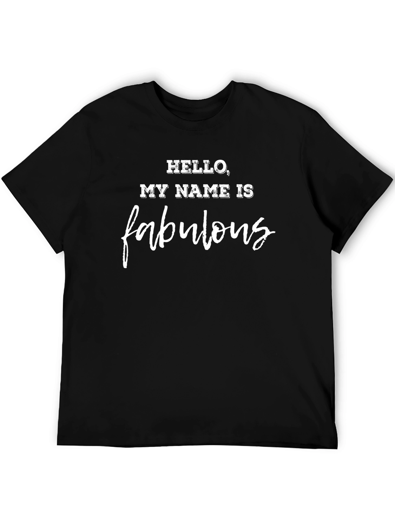 Fabulous Statement T-Shirt - Black Crew Neck