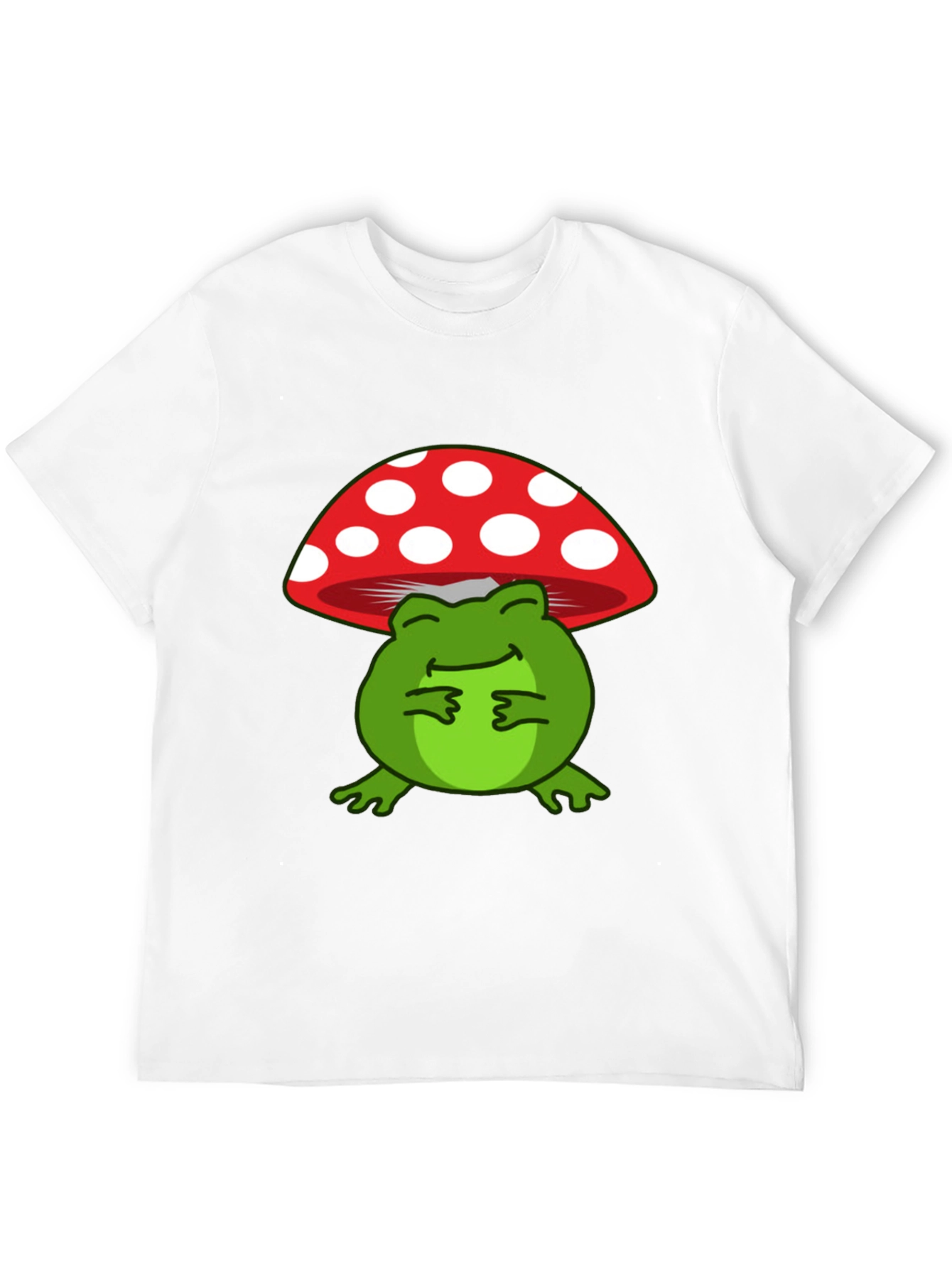 Frog on Mushroom Graphic T-Shirt
