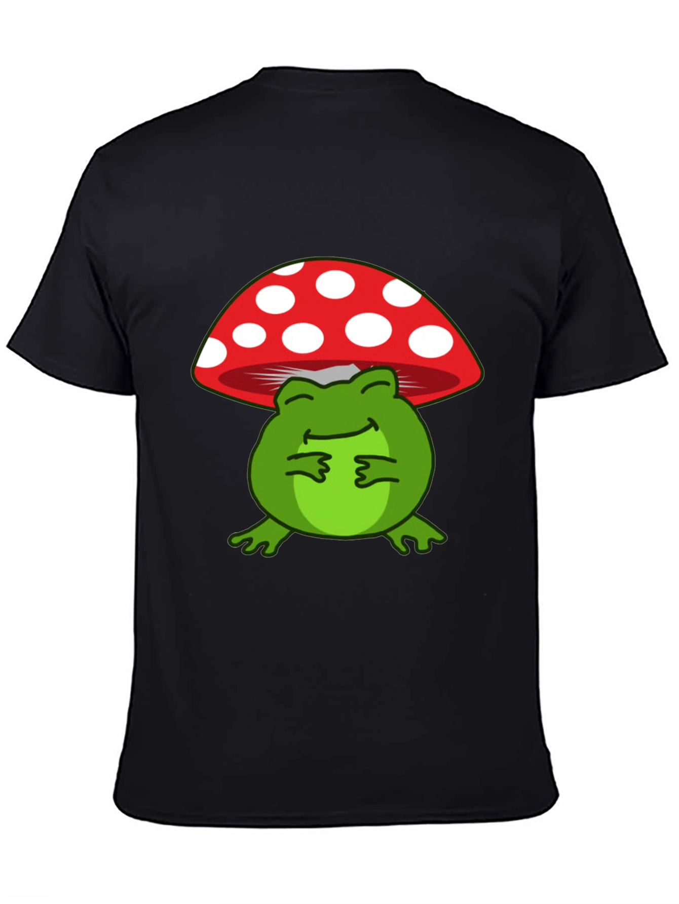 Frog on Mushroom Graphic T-Shirt