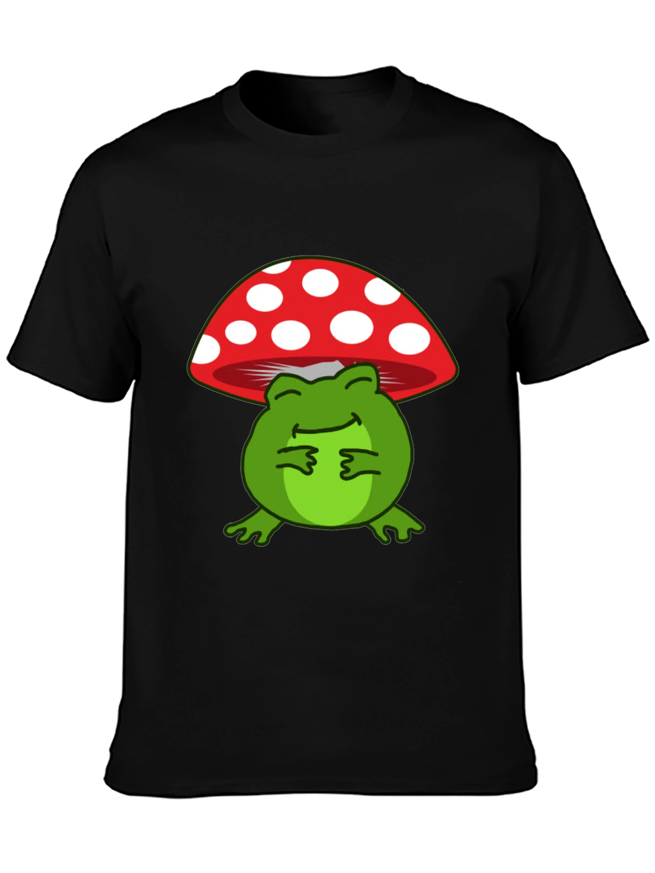 Frog on Mushroom Graphic T-Shirt