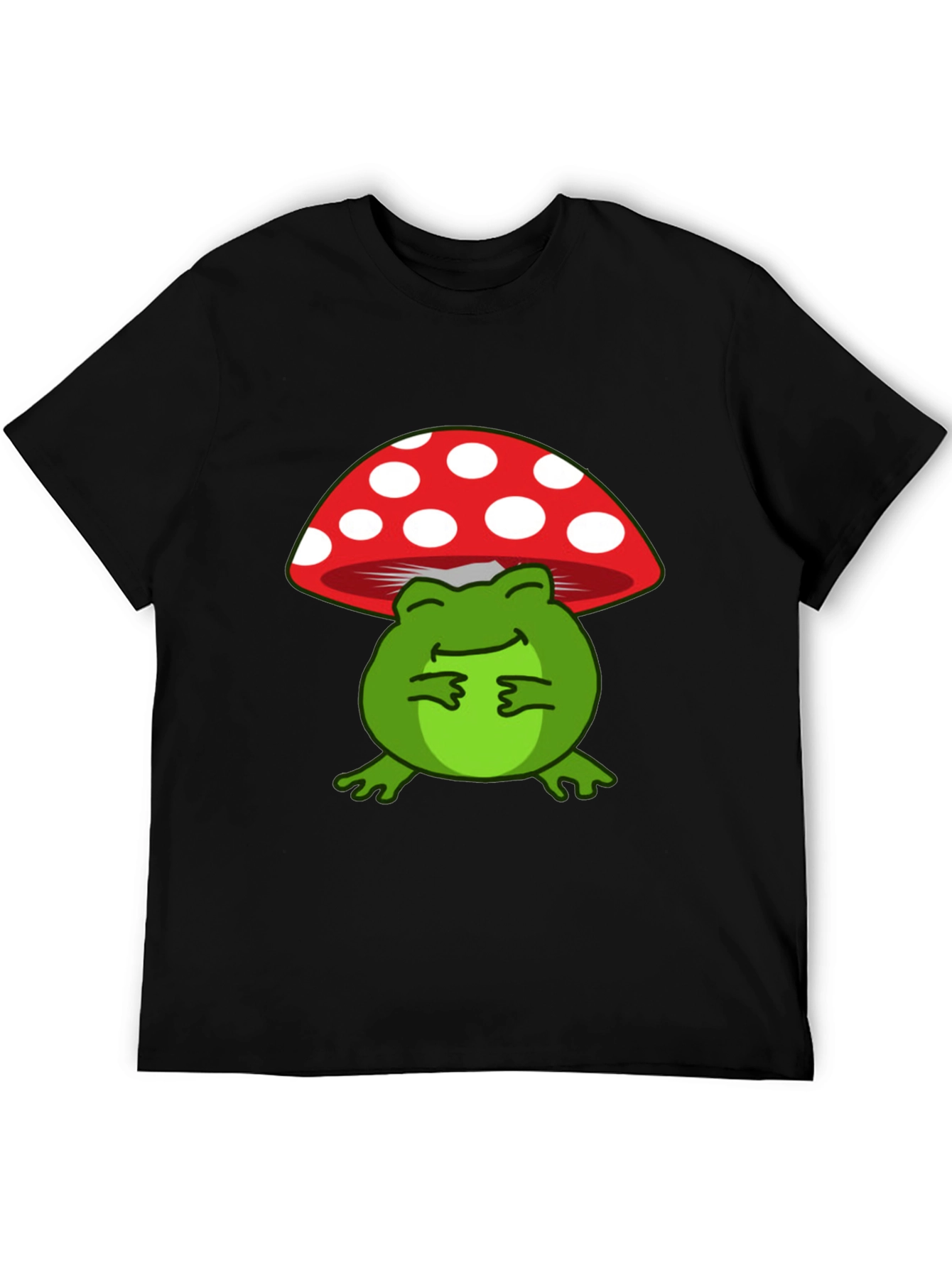 Frog on Mushroom Graphic T-Shirt