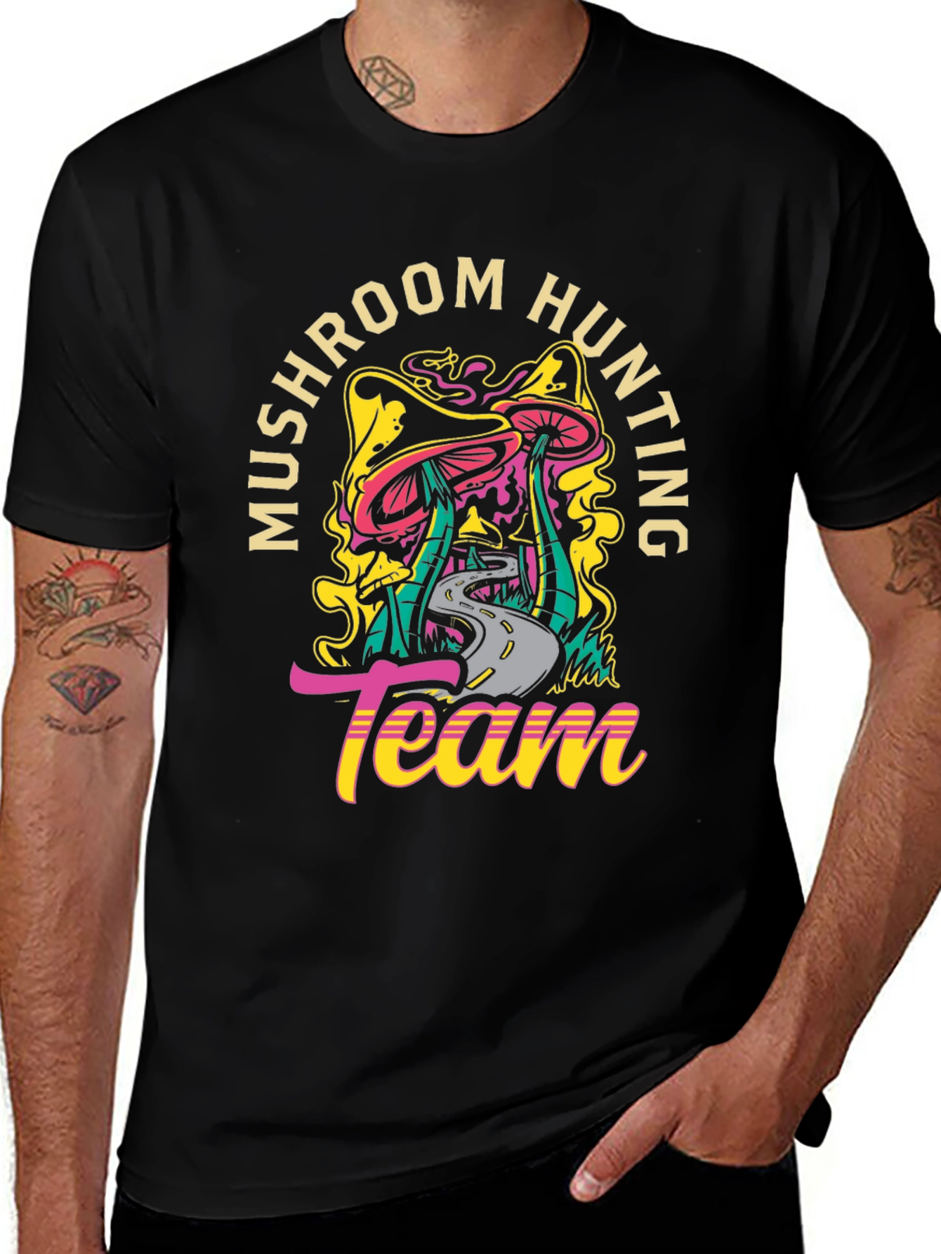 Mushroom Hunting Team Graphic Tee