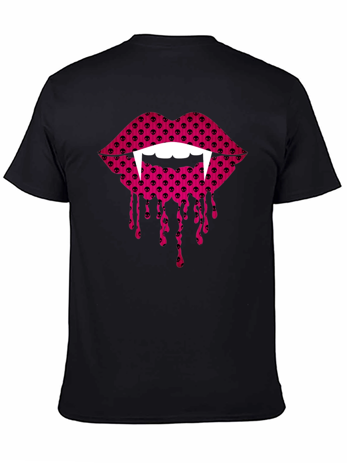 Vampire Lips Black T-Shirt