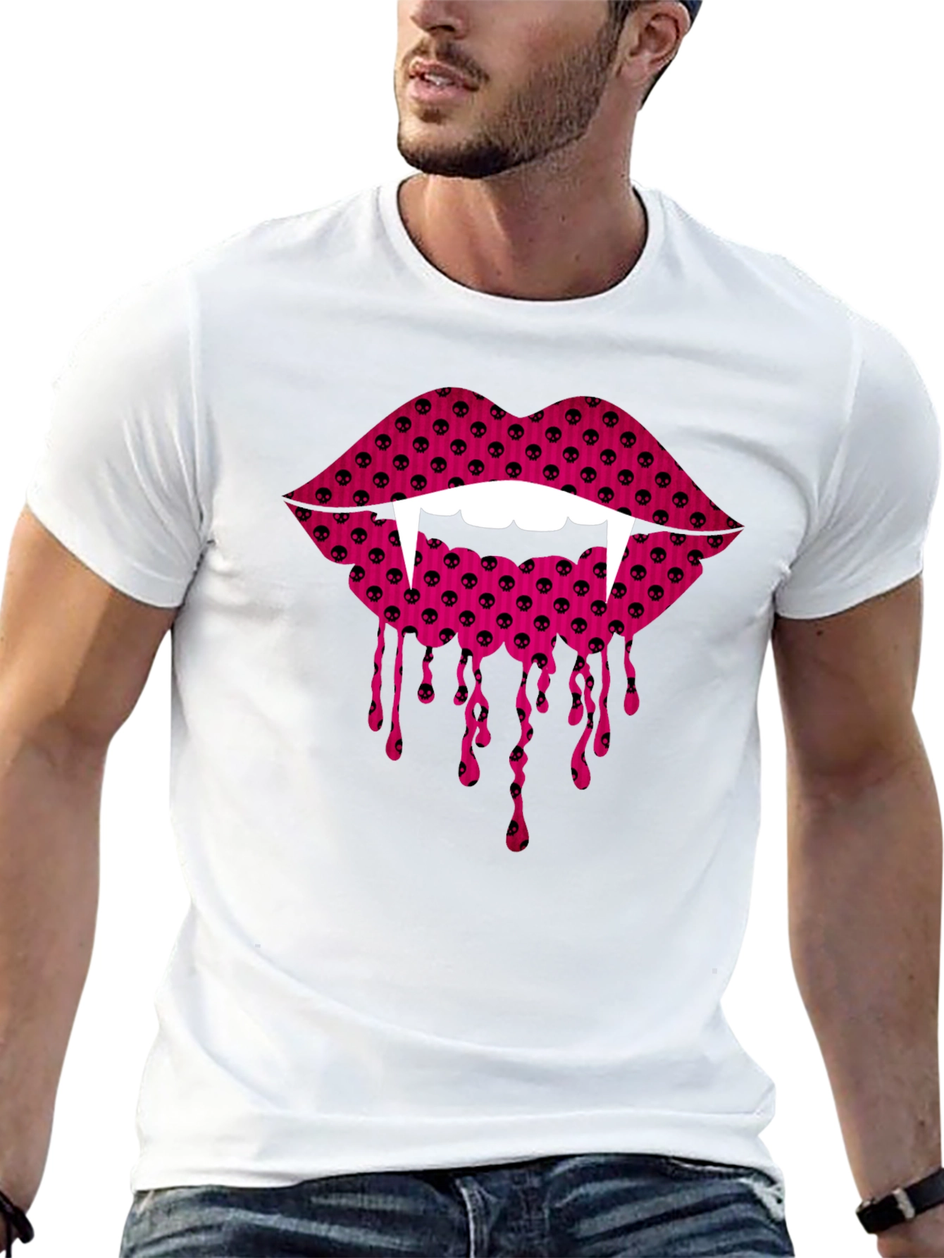 Vampire Lips Black T-Shirt