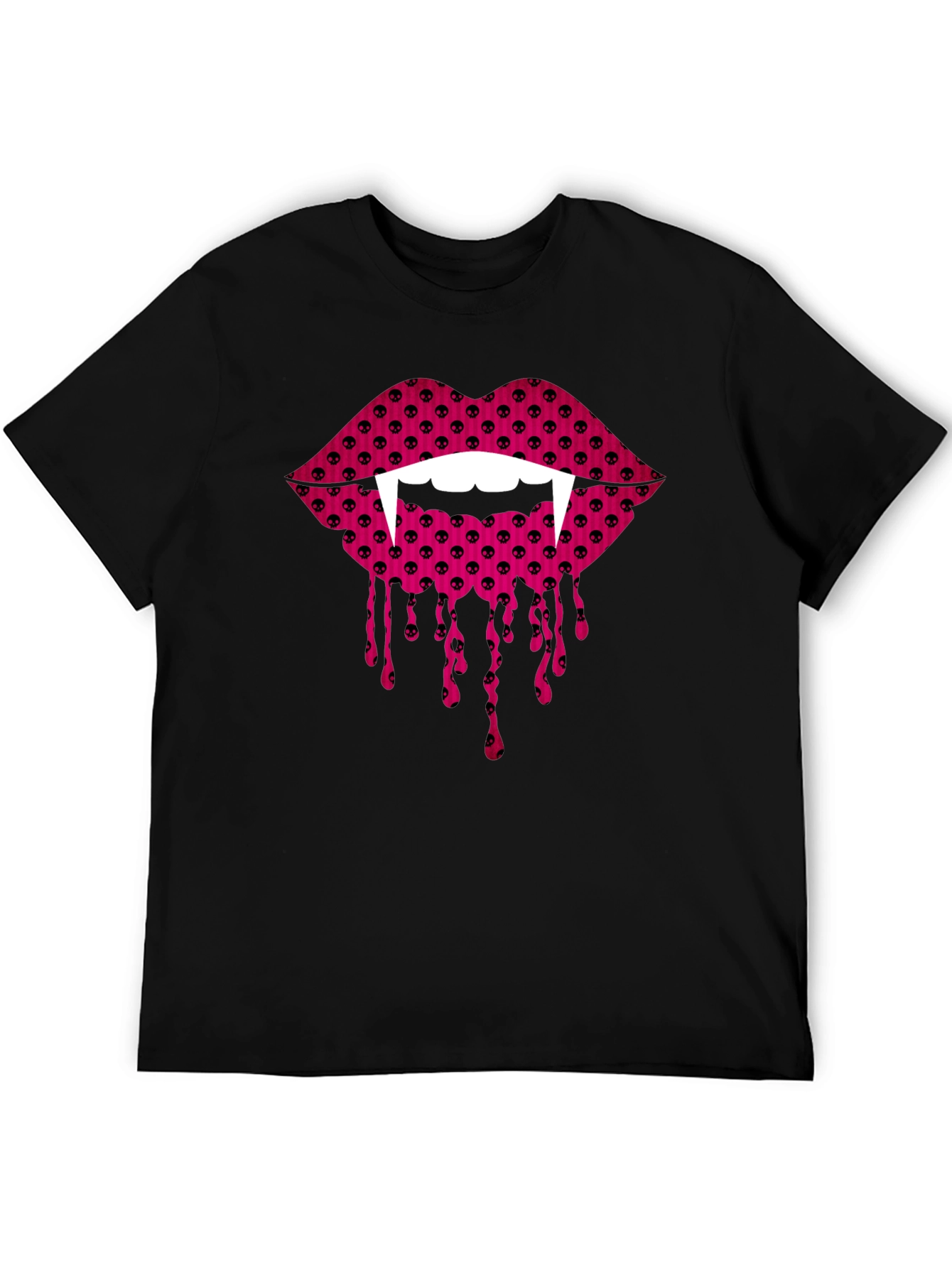 Vampire Lips Black T-Shirt