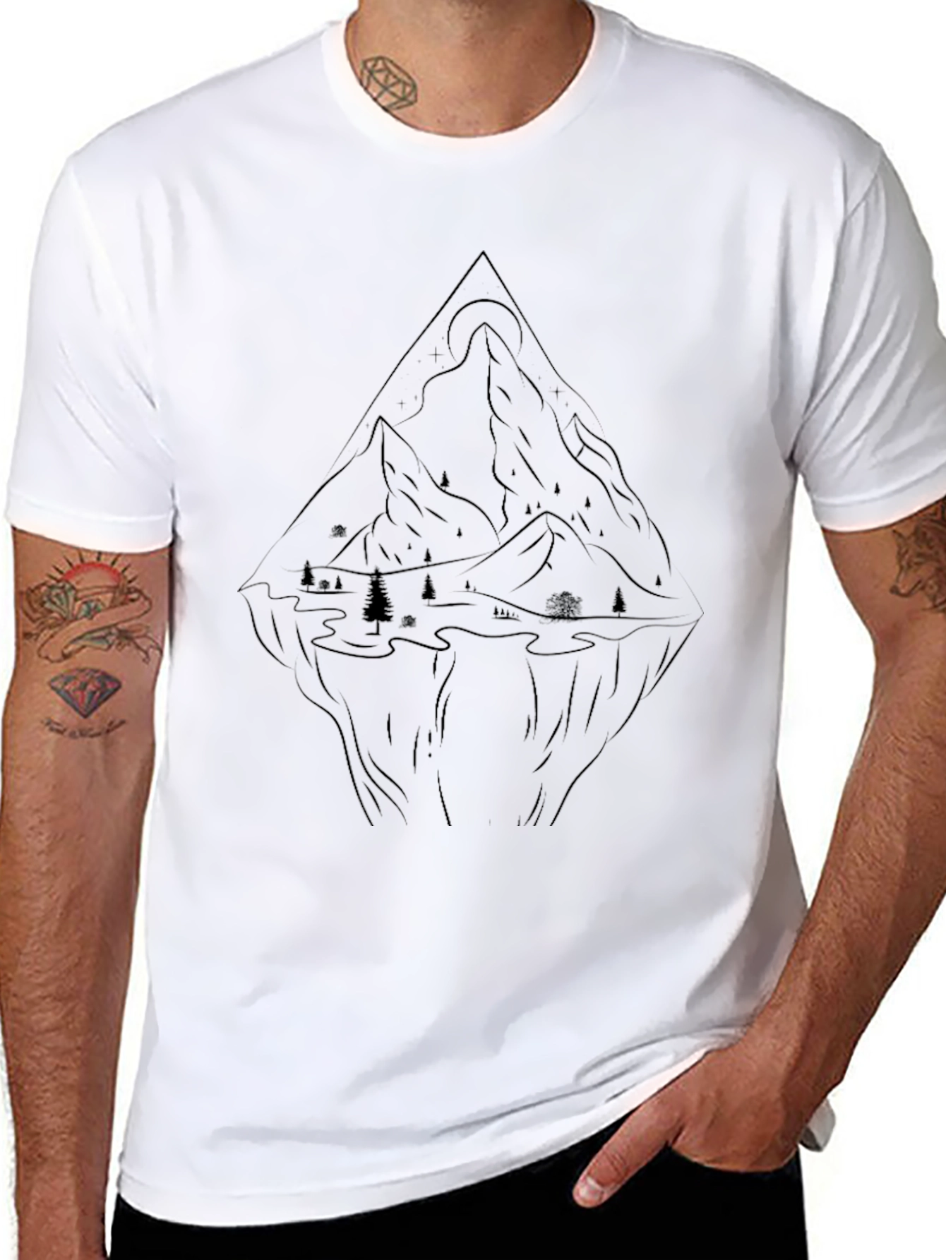 Mountain Graphic Black T-Shirt