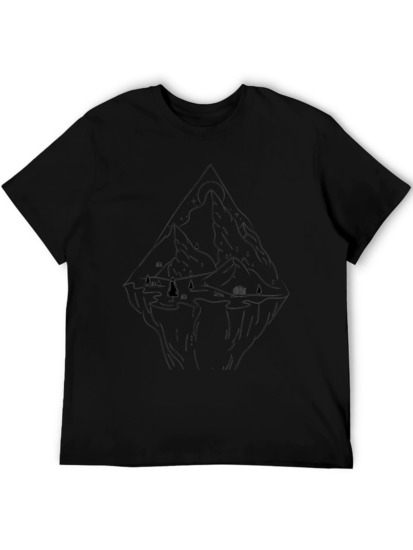 Mountain Graphic Black T-Shirt