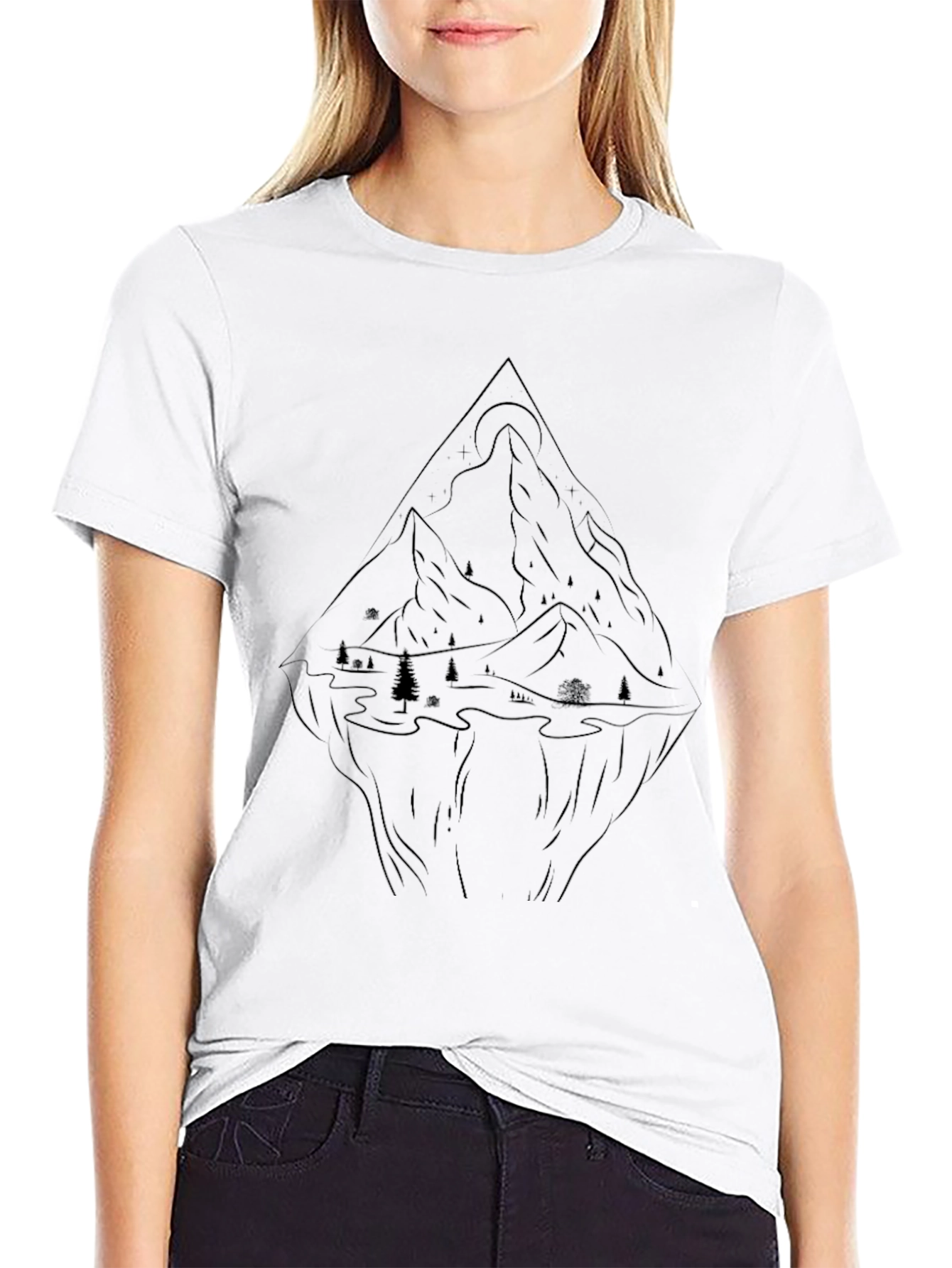 Mountain Graphic Black T-Shirt