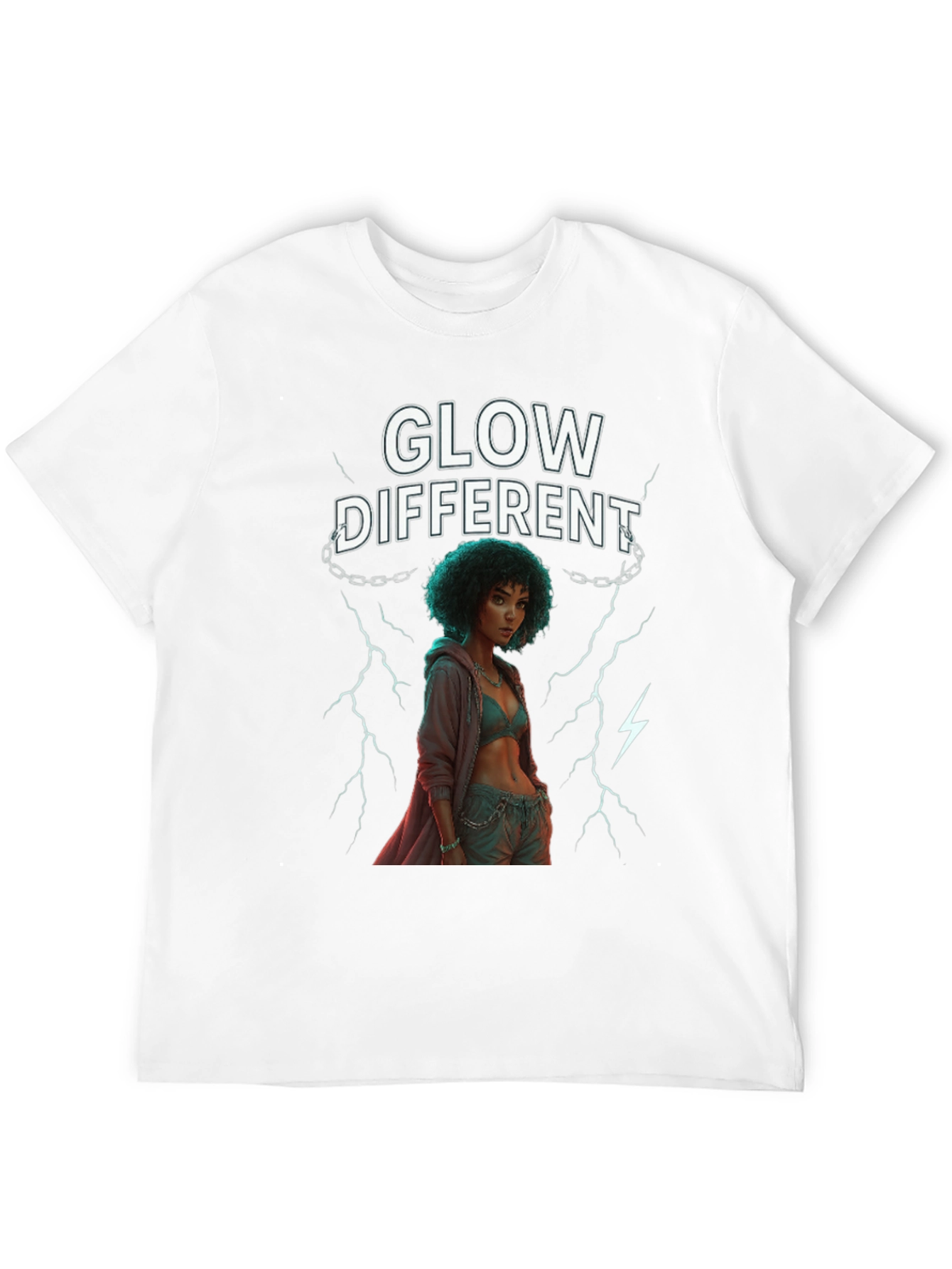 Glow Different Graphic Tee - Stylish Casual Wear