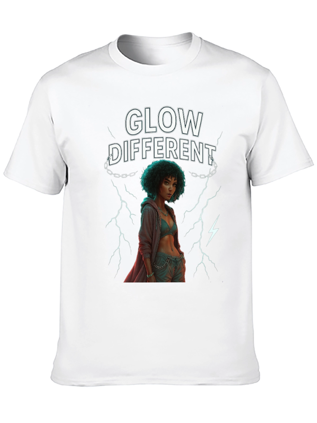 Glow Different Graphic Tee - Stylish Casual Wear