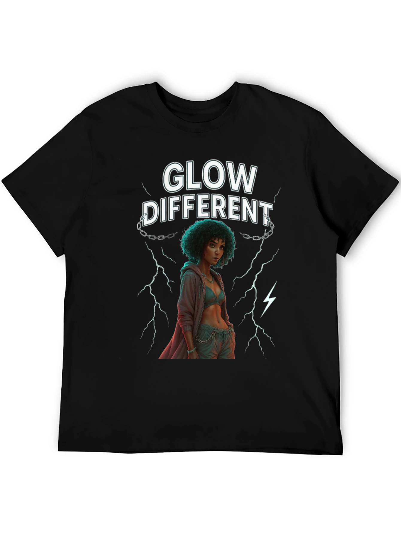 Glow Different Graphic Tee - Stylish Casual Wear
