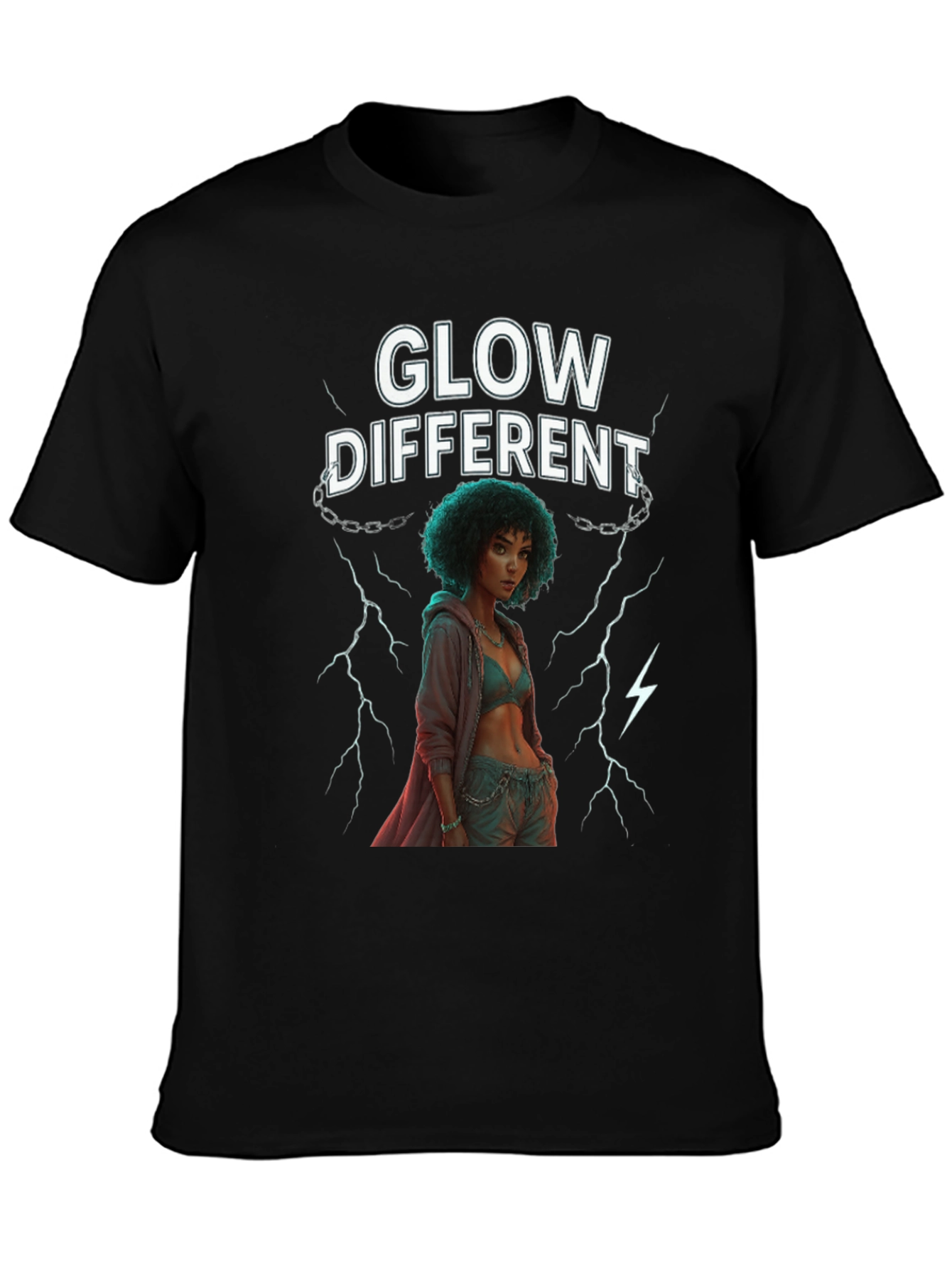 Glow Different Graphic Tee - Stylish Casual Wear
