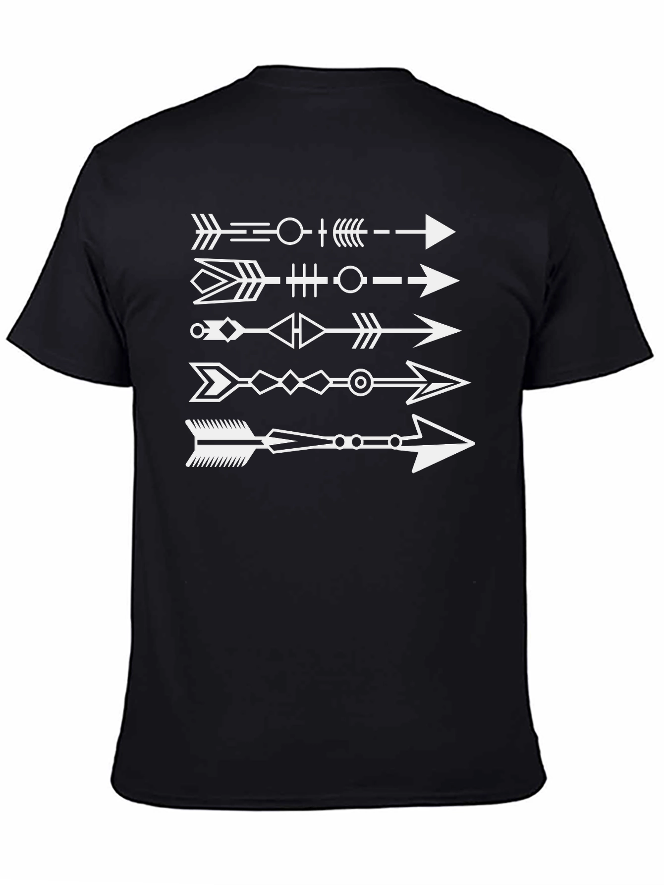Tribal Arrow Graphic Black T-Shirt - Unique Design