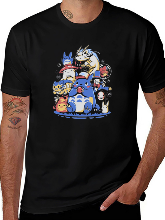 Studio Ghibli Characters Black T-Shirt
