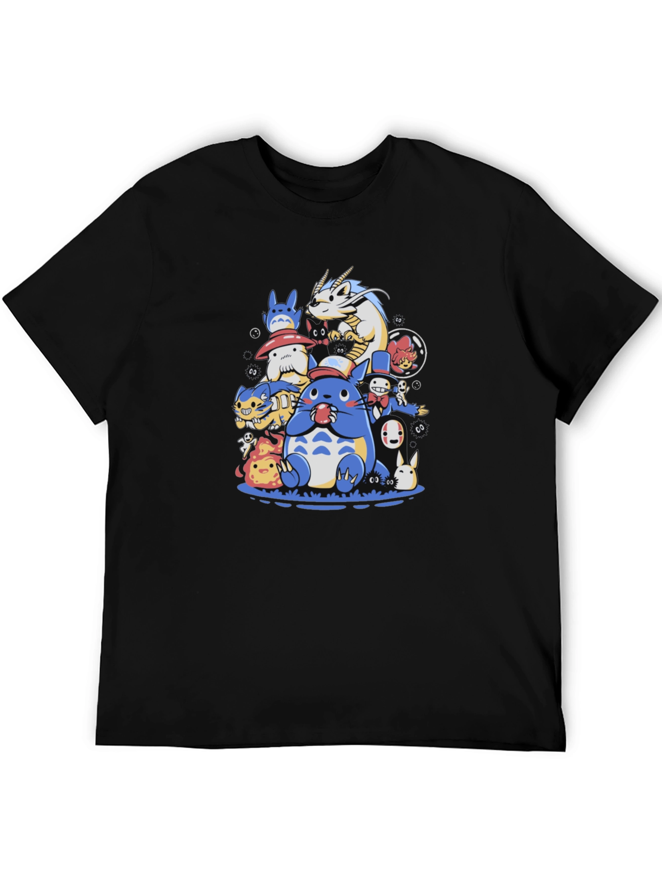 Studio Ghibli Characters Black T-Shirt