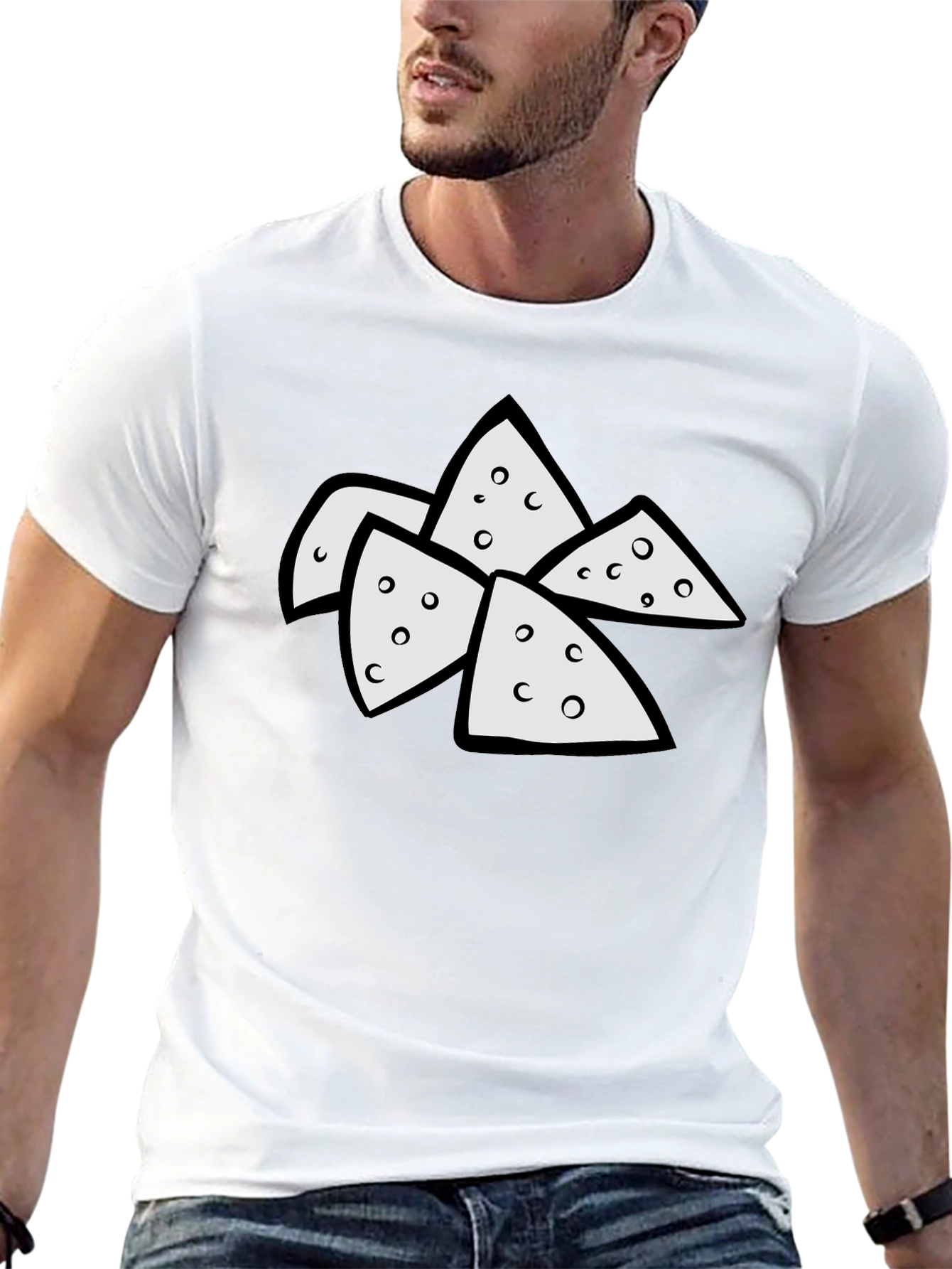 Novelty Nacho Cheese Lover Graphic T-Shirt
