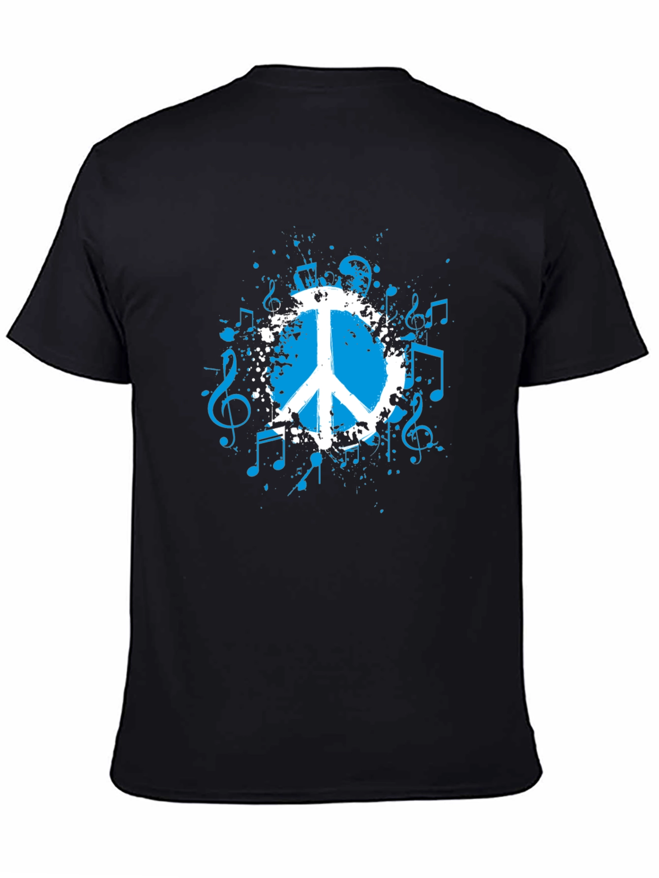 Peace & Music Black Graphic Tee
