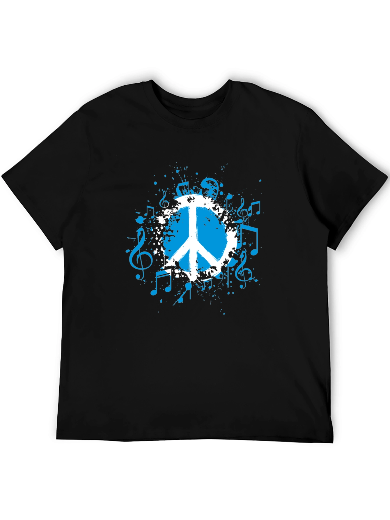 Peace & Music Black Graphic Tee