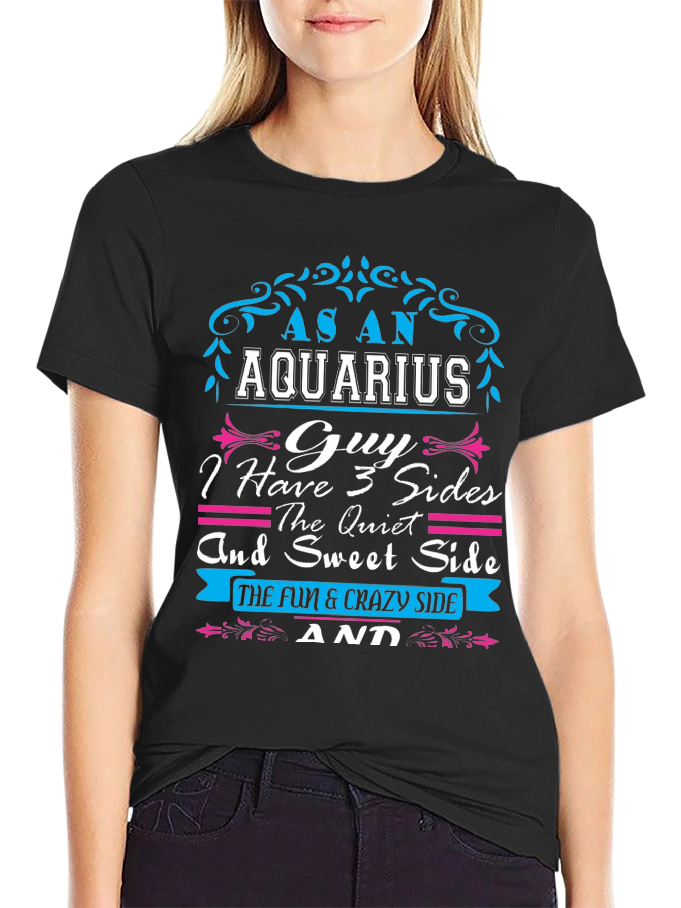 Aquarius Guy 3 Sides Graphic T-Shirt