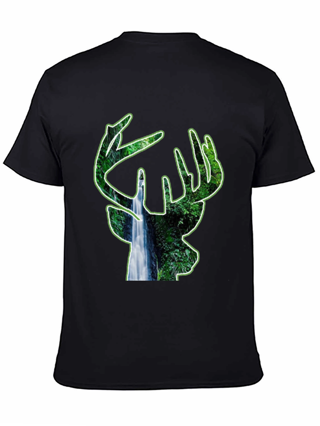 Nature Deer Black T-Shirt