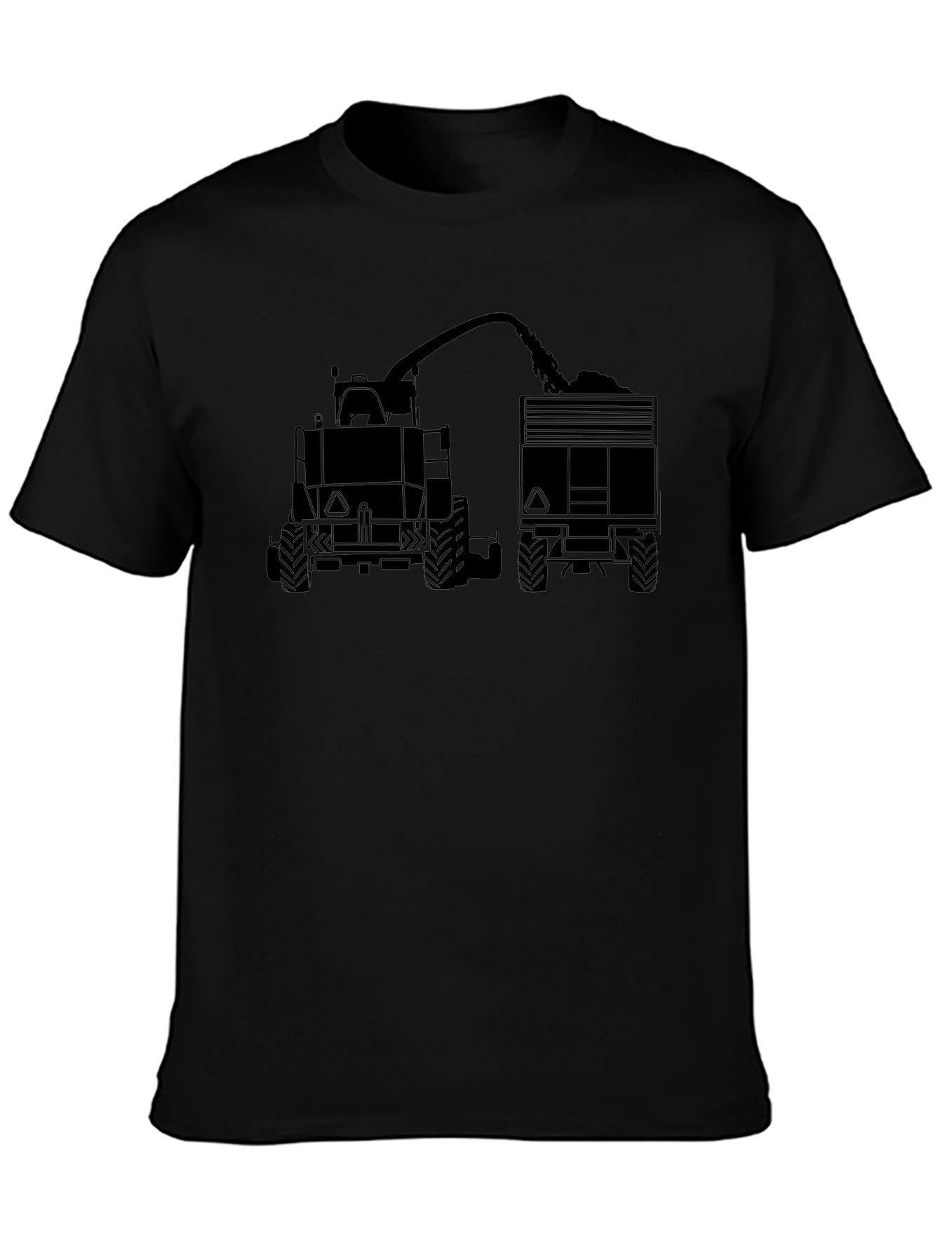 Black Tractor Tee: Farm Life Graphic T-Shirt