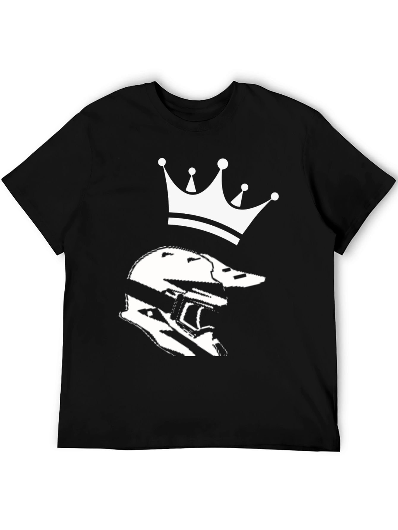 Helmet King Graphic Tee - Black Cotton Blend T-Shirt