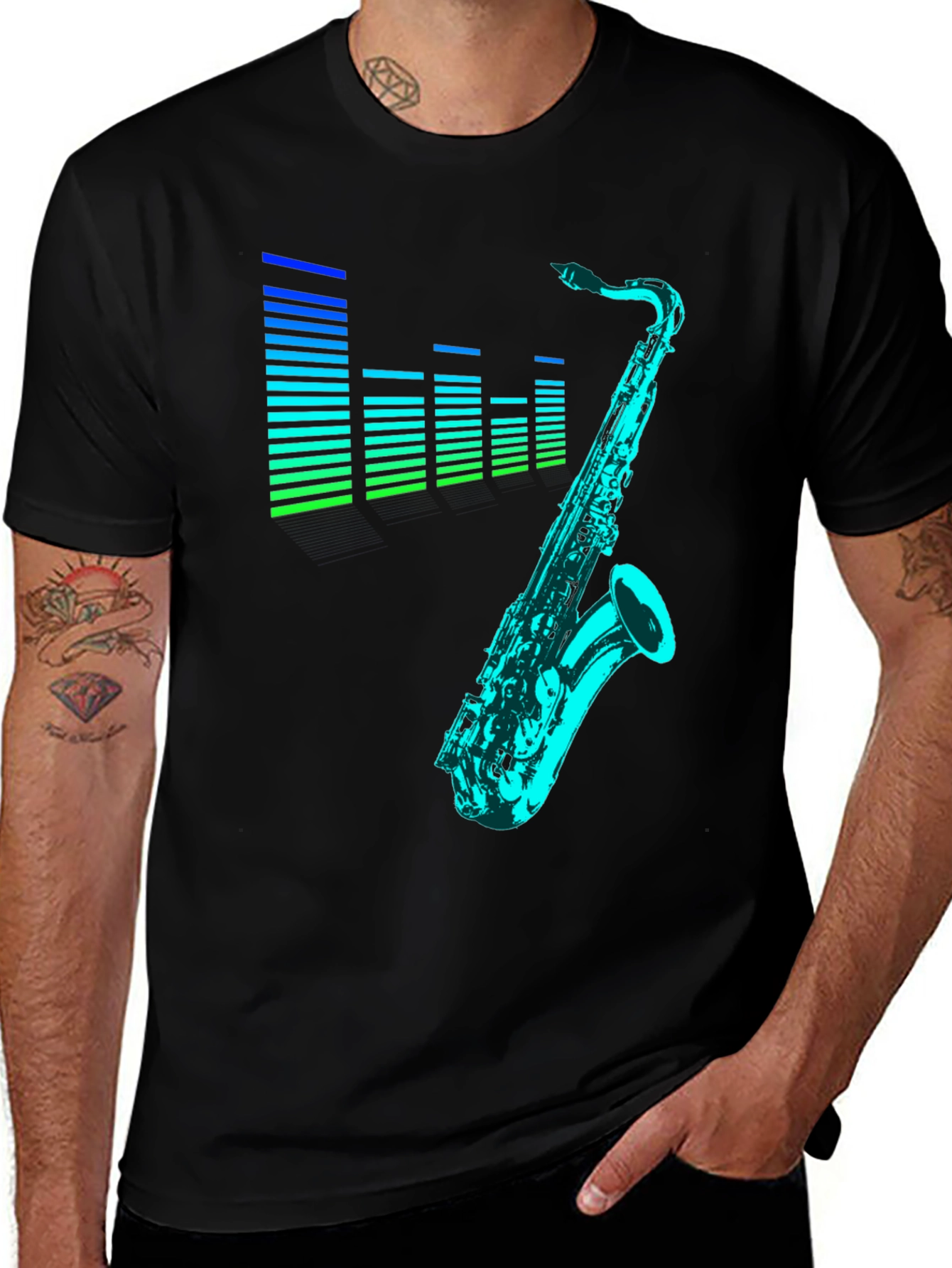 Cool Saxophone T-Shirt - Music Lover Tee