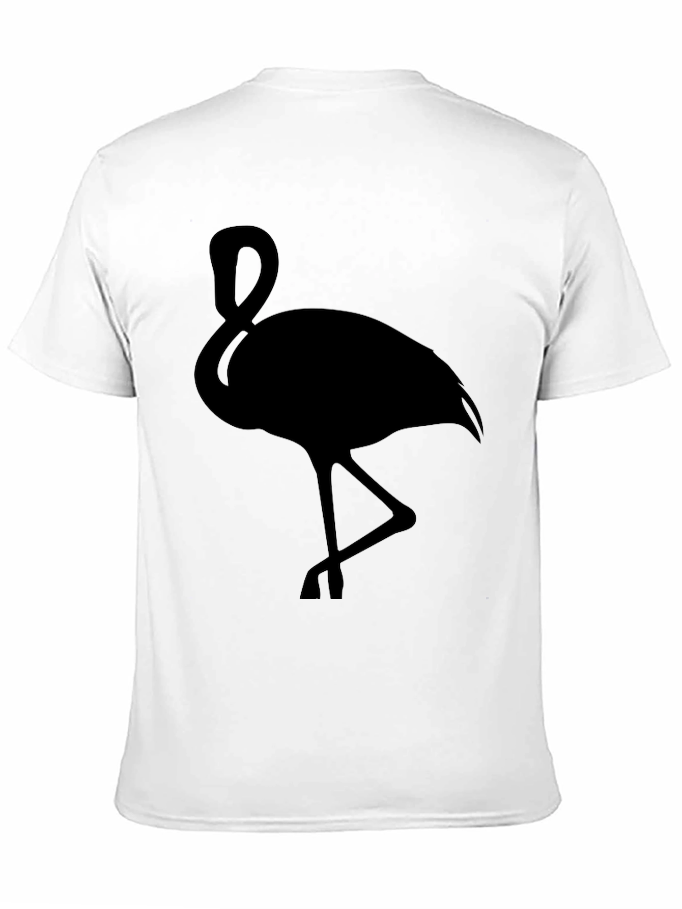 Black Flamingo Graphic Tee - Stylish Bird Silhouette