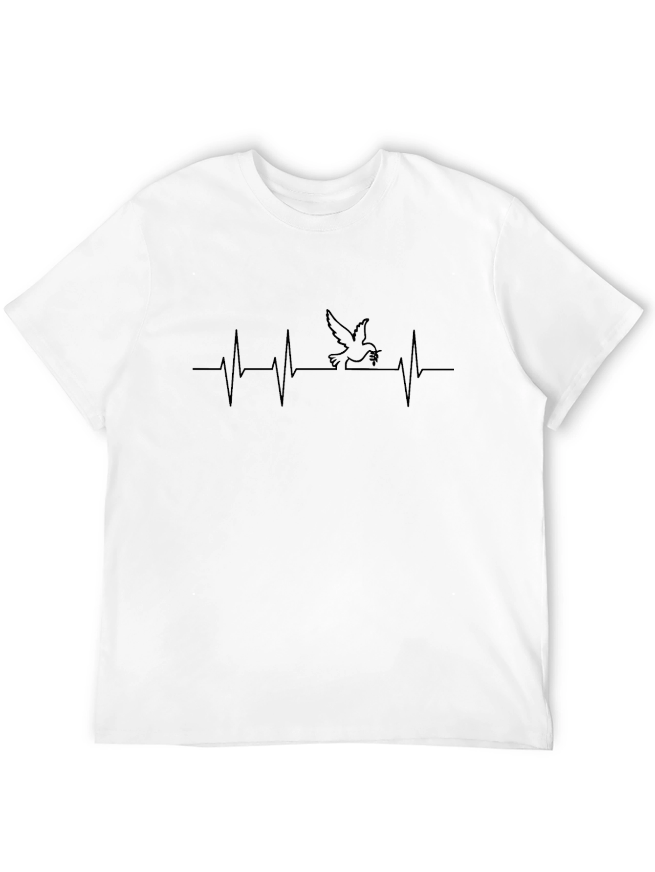 Dove Heartbeat Graphic Black T-Shirt
