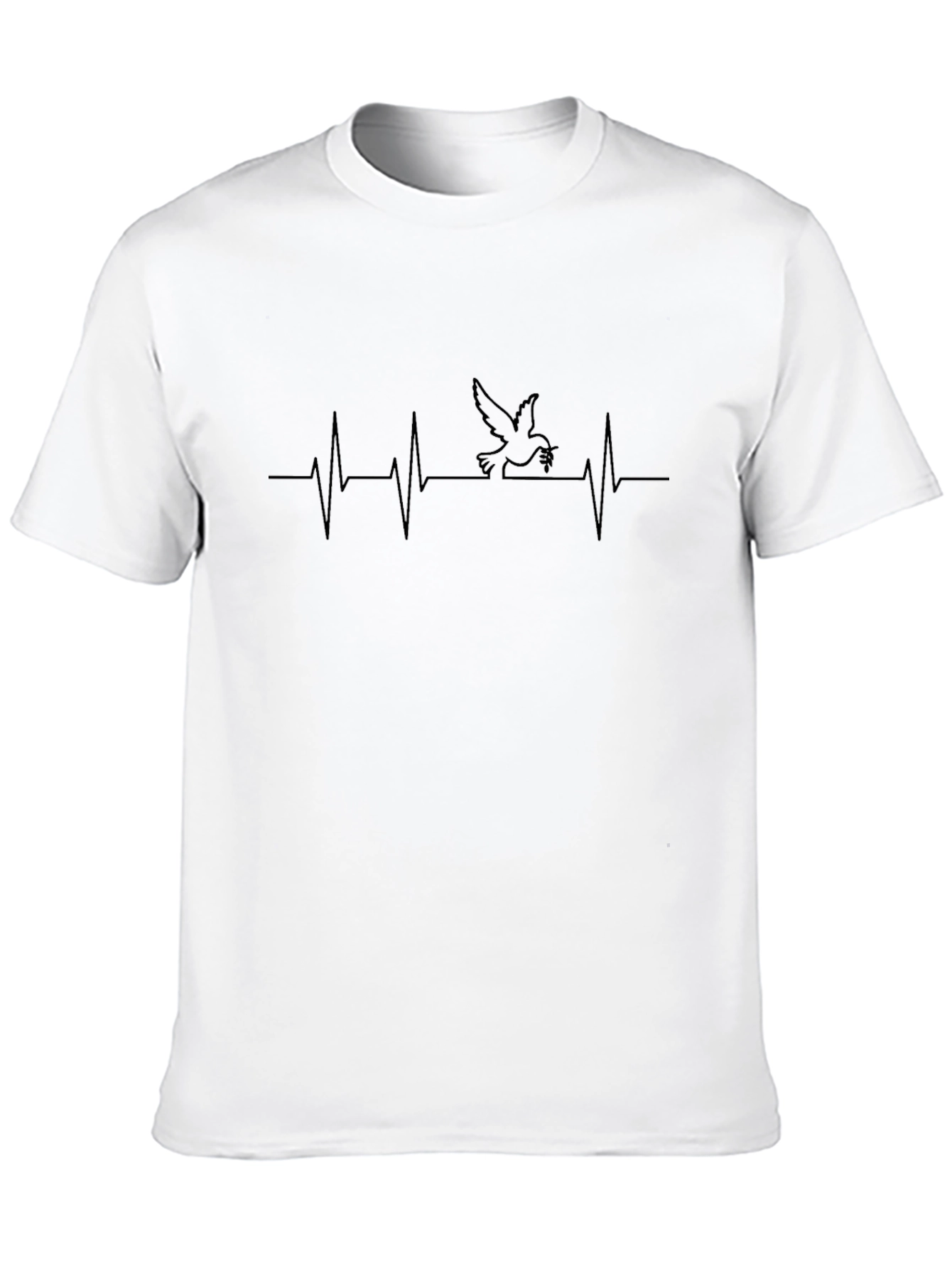 Dove Heartbeat Graphic Black T-Shirt