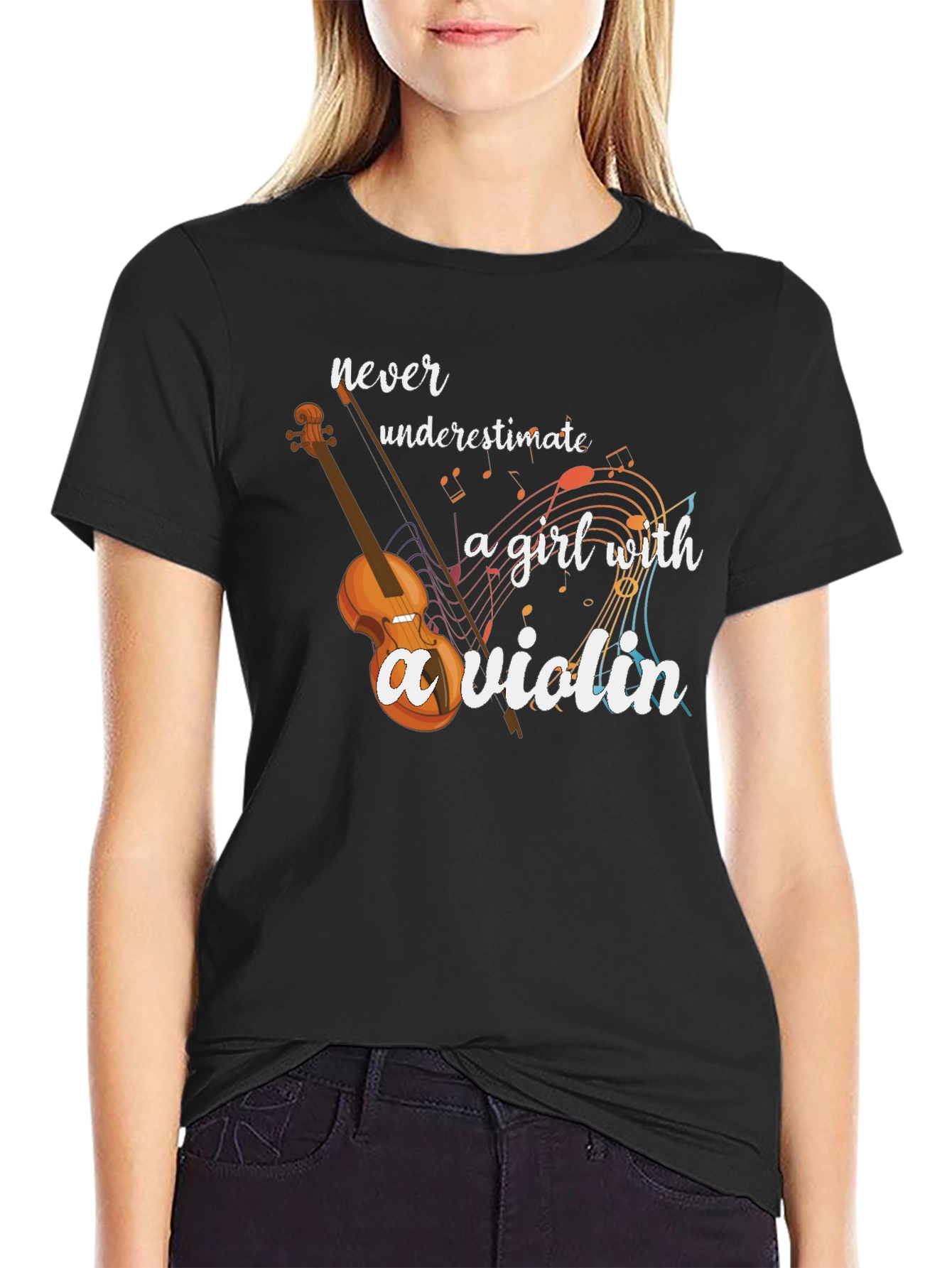 Violin Girl Graphic Tee
