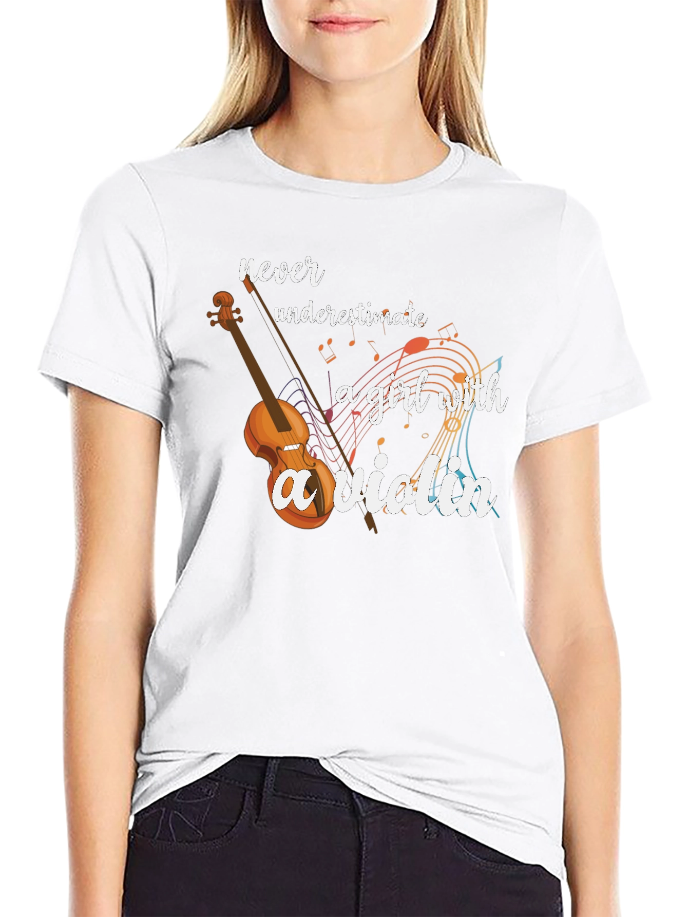 Violin Girl Graphic Tee
